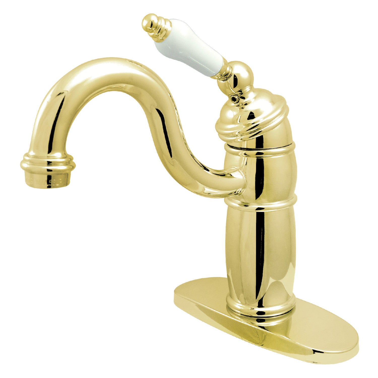 Kingston Heirloom KB1482PL - Robinet de bar victorien à une poignée 1 trou, laiton poli