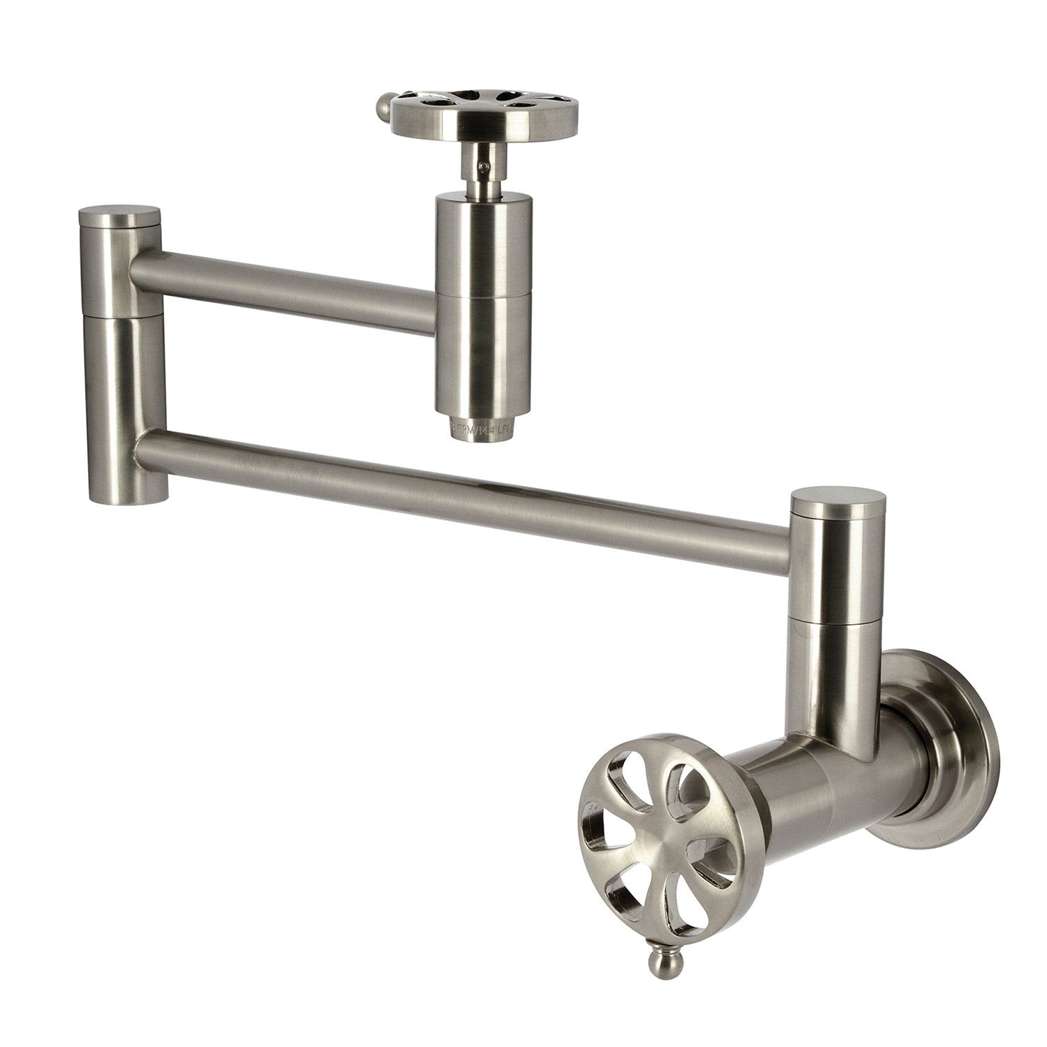 Kingston Sona KS8108RX - Robinet de remplissage pour pot à montage mural Belknap 1 trou, Nickel brossé