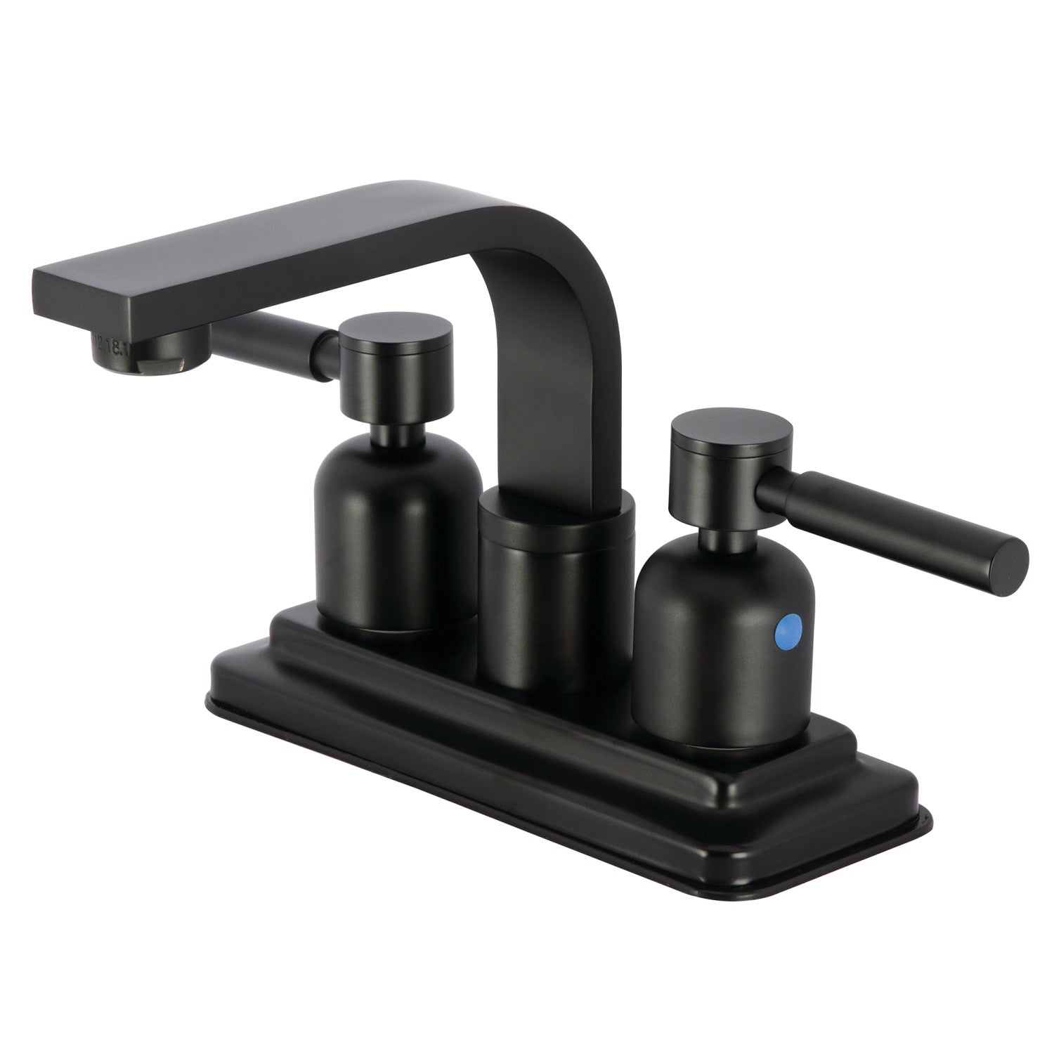 Kingston Sona KB8460DL - Concord Double-Handle 3 trous montage sur plage 4-Inch Centerset Robinet de salle de bains avec Push-Up à tirette, Noir mat