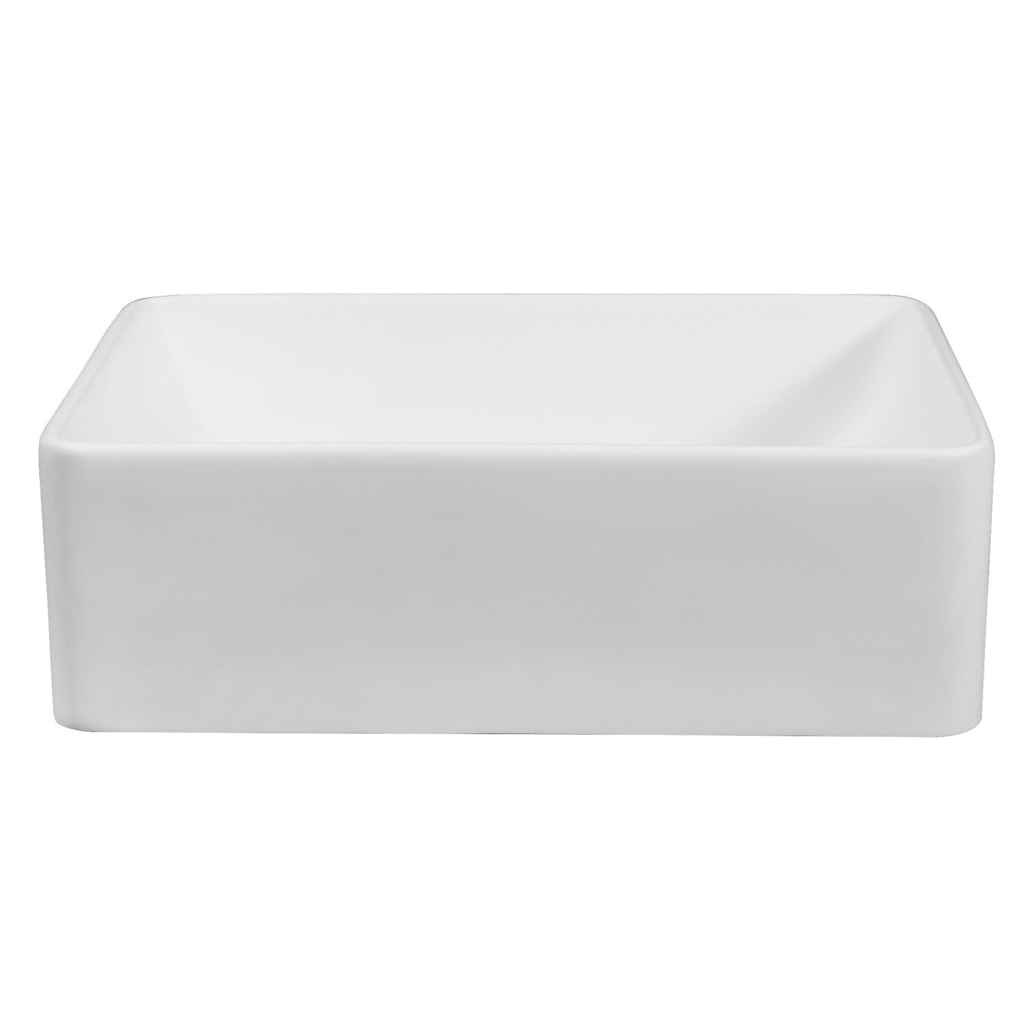 Kingston Sona EVA20156 - Arcticstone 19-11/16 Inch Solid Surface White Stone Rectangular Vessel Sink, Matte White
