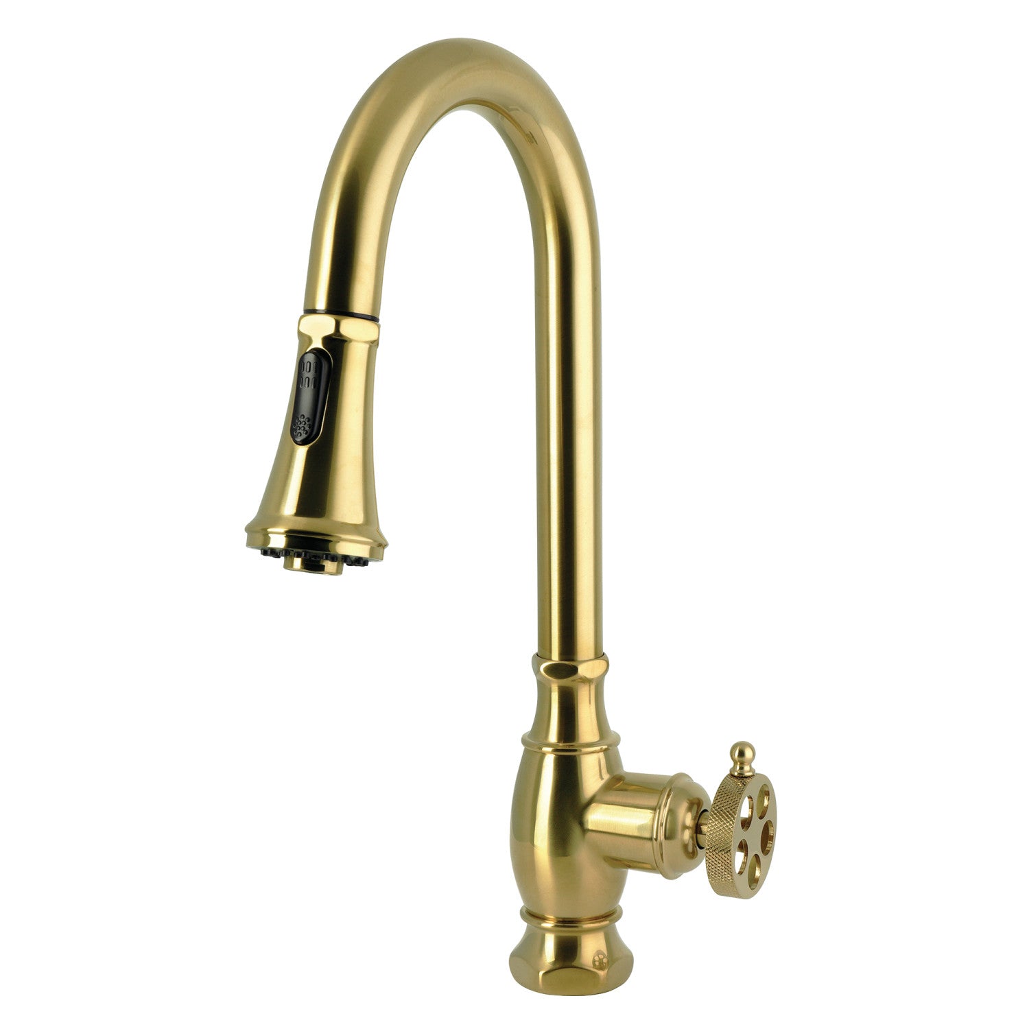 Kingston Wendell LS8693RKZ Robinet de cuisine à une poignée, laiton brossé