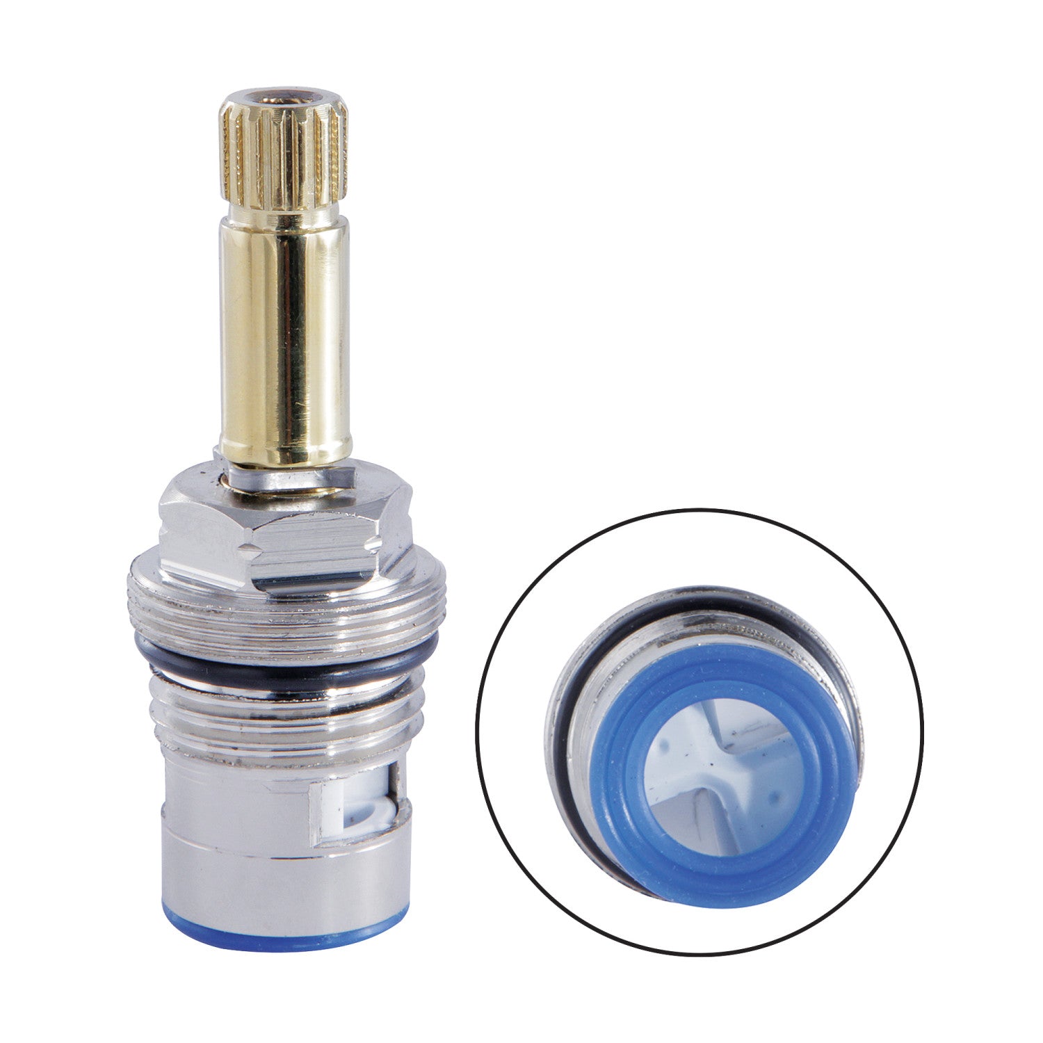 Kingston KSRP1292CC Cold Ceramic Disc Cartridge (1 Piece), Polished Brass
