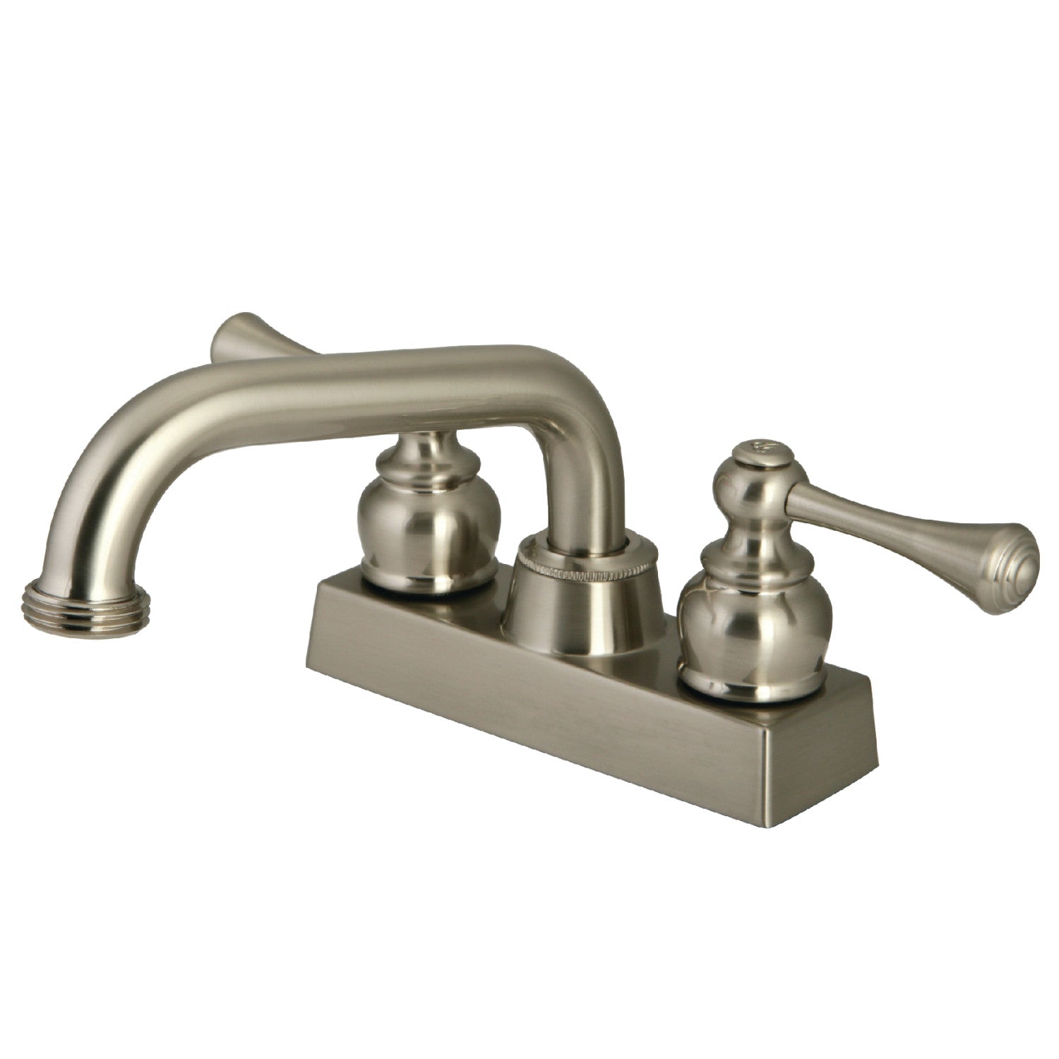 Kingston Tulare KB2478BL Robinet de lessive à double poignée 2 trous, Nickel brossé
