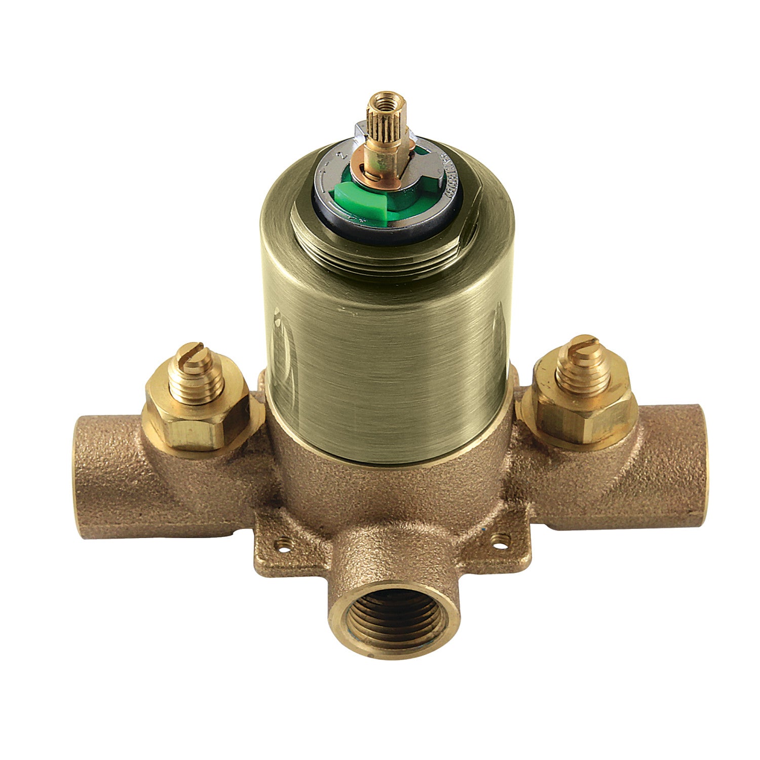 Kingston KB3633V Pressure Balanced Tub and Shower Valve, with Stops, Antique Brass