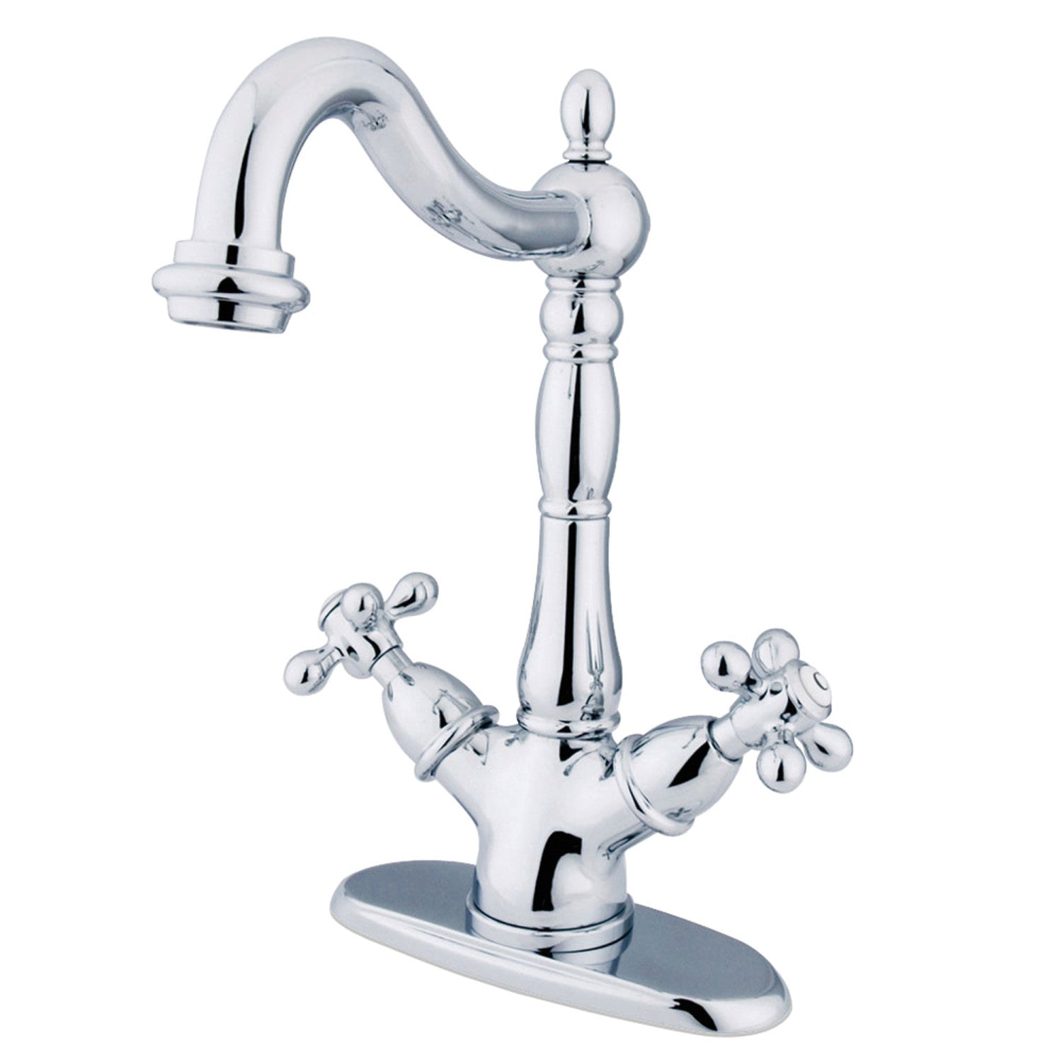 Kingston Heirloom KS1491AX - Robinet de bateau à deux poignées Heritage 1-or-3, chrome poli
