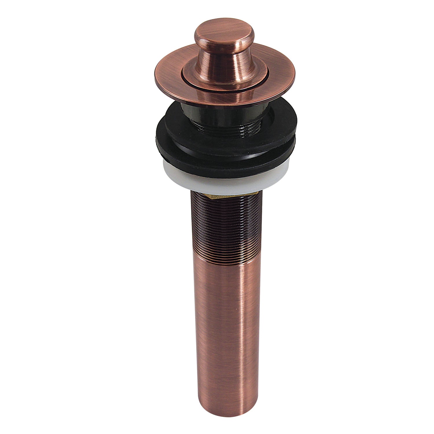 Kingston Heirloom KB300AC - Fauceture Brass Lift and Turn Bathroom Sink Drain with Overflow, 17 Gauge, Antique Copper