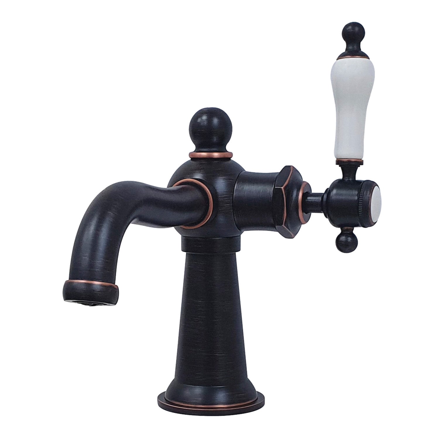 Kingston Heirloom KS154KLNB - Robinet de salle de bain à une poignée nautique 1 trou avec bonde à tirette, Naples Bronze