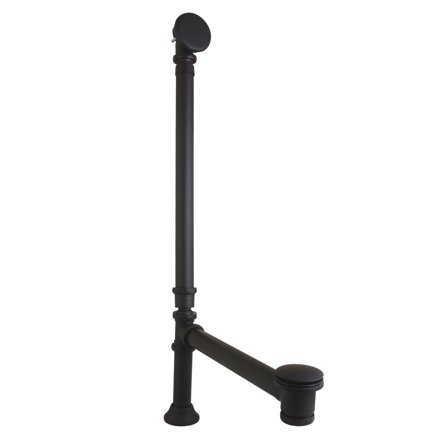 Kingston Sona CC2710 - Vintage Swivel Ball Toe Touch Tub Waste and Overflow, Matte Black