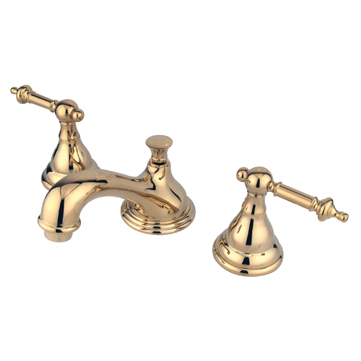 Kingston Heirloom KS5562TL Robinet de salle de bains à grande échelle avec deux poignées 3 trous, laiton poli