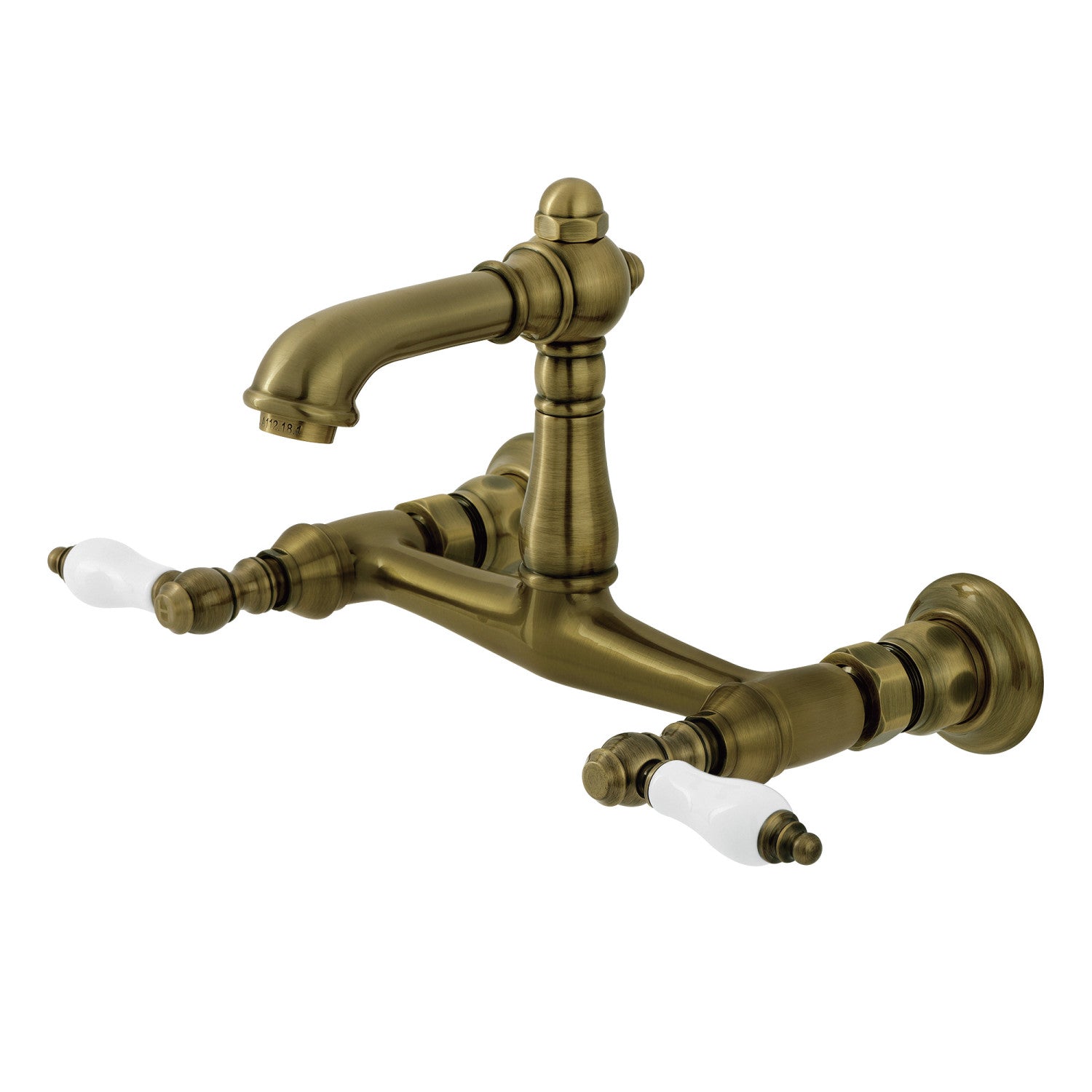 Kingston Heirloom KS7253PL - Robinet de salle de bain double poignée de pays anglais 2 trous, laiton antique