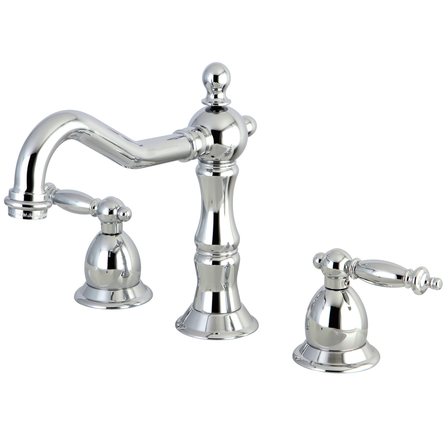 Kingston Heirloom KS1971TL - Robinet de salle de bains à grande échelle avec couvercle en laiton, chromé poli