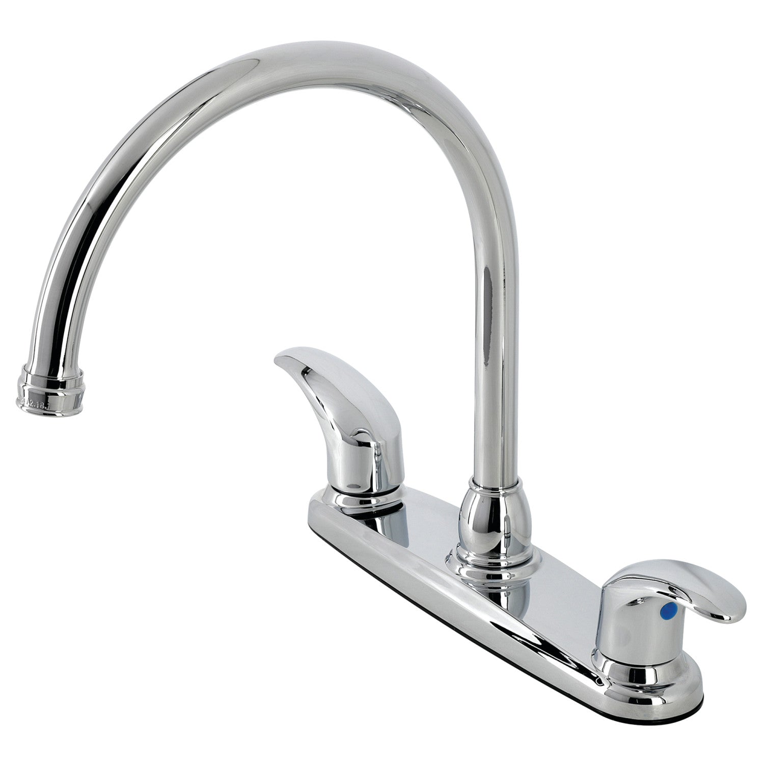 Kingston Tulare KB6791LLLS - Robinet de cuisine à deux poignées 2 trous 8, chrome poli