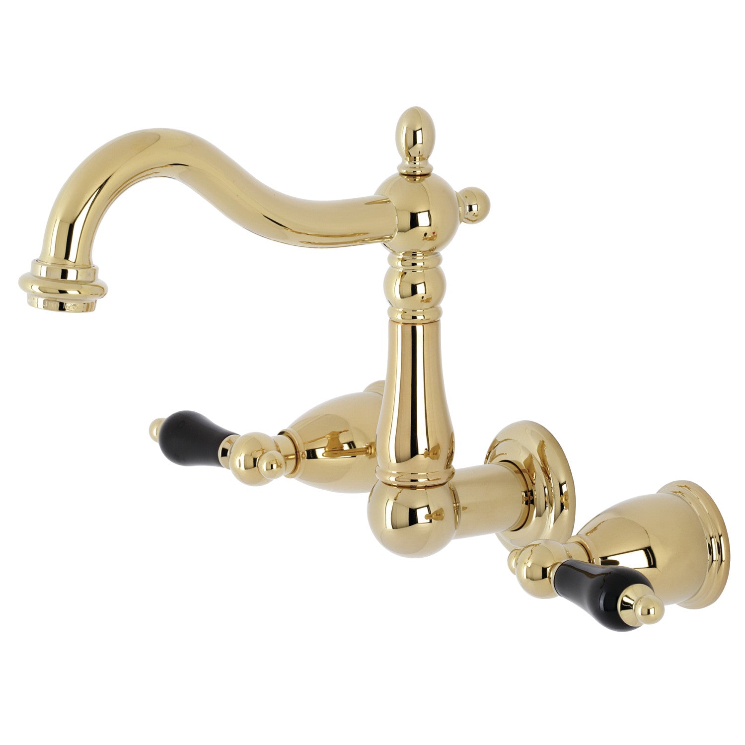 Kingston Heirloom KS1252PKL - Robinet de salle de bain à double poignée 3 trous, laiton poli