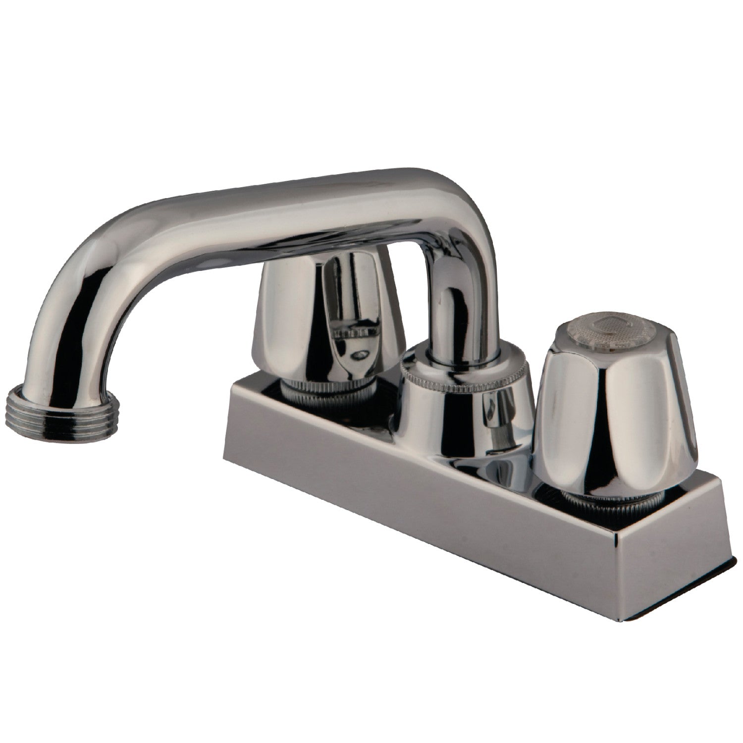 Kingston KF461 Robinet de blanchisserie à double poignée 2 trous, chrome poli