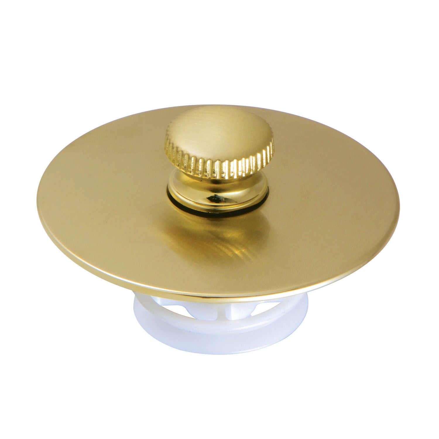 Kingston Trimscape DTL5304A7 Universal Cover-Up Tub Drain Stopper, Brushed Brass