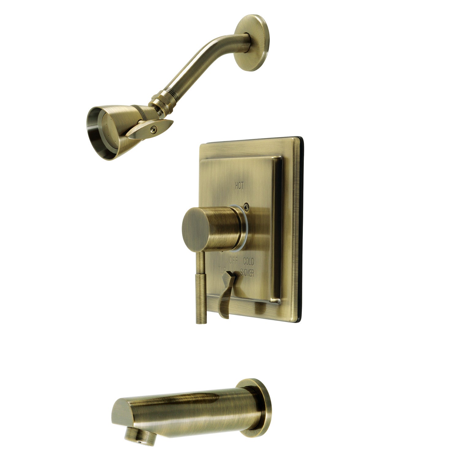 Kingston Sona KB86530DL - Robinet de baignoire et de douche à pression monomanche Concord, laiton antique