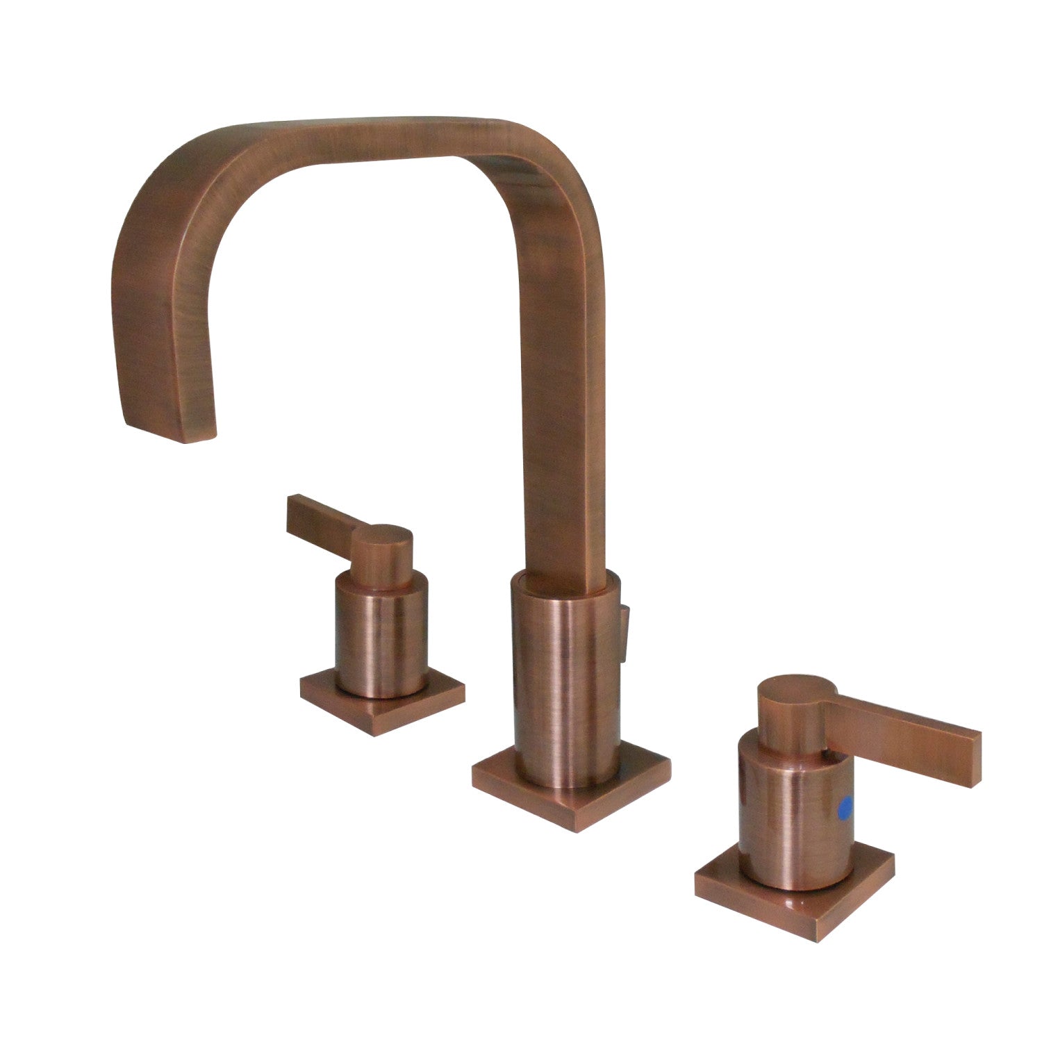 Kingston Sona FSC896NDLAC - NuvoFusion Robinet de salle de bain à deux poignées 3 trous Robinet de salle de bain à montage étendu avec à tirette en laiton, cuivre antique
