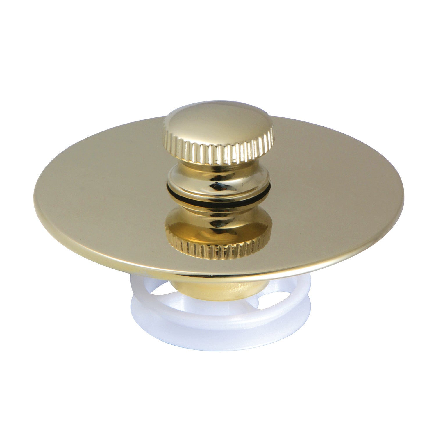 Kingston Trimscape DTL5304A2 Universal Cover-Up Tub Drain Stopper, Polished Brass