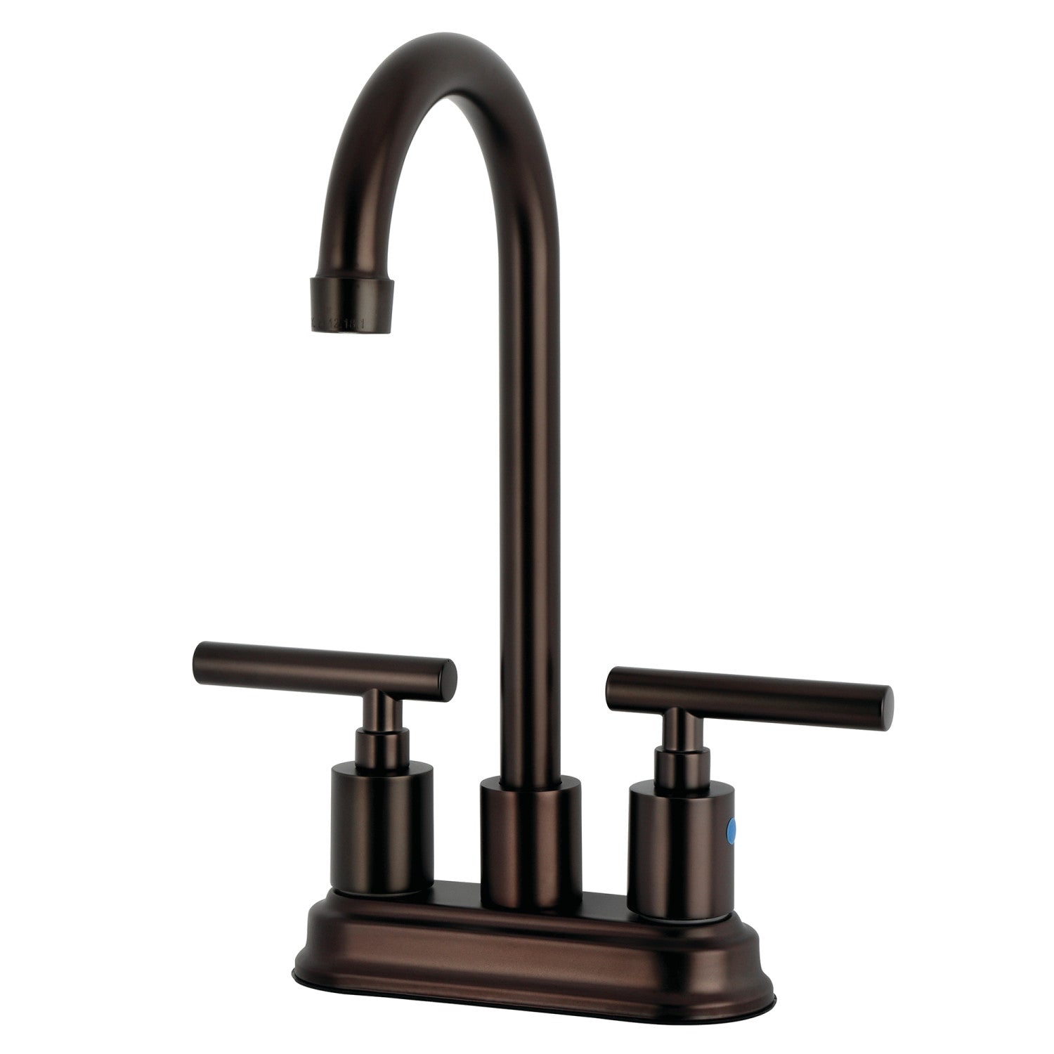Kingston Sona KB8495CML - Robinet de barre de plate-forme à deux poignées 2 trous de Manhattan, bronze frotté à l'huile