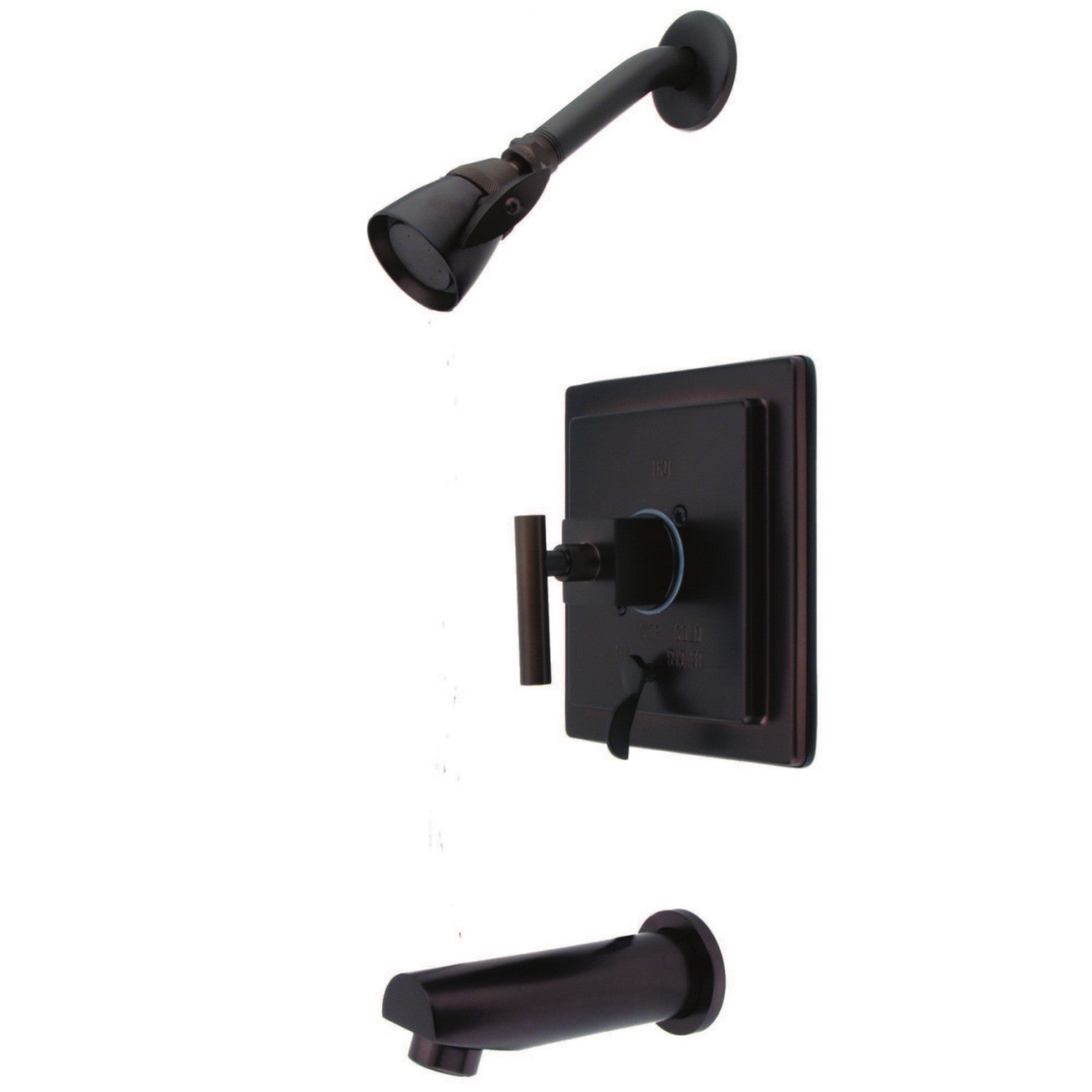 Kingston Sona KB86550CQL - Robinet de baignoire et de douche à pression monomanche Claremont, bronze huilé
