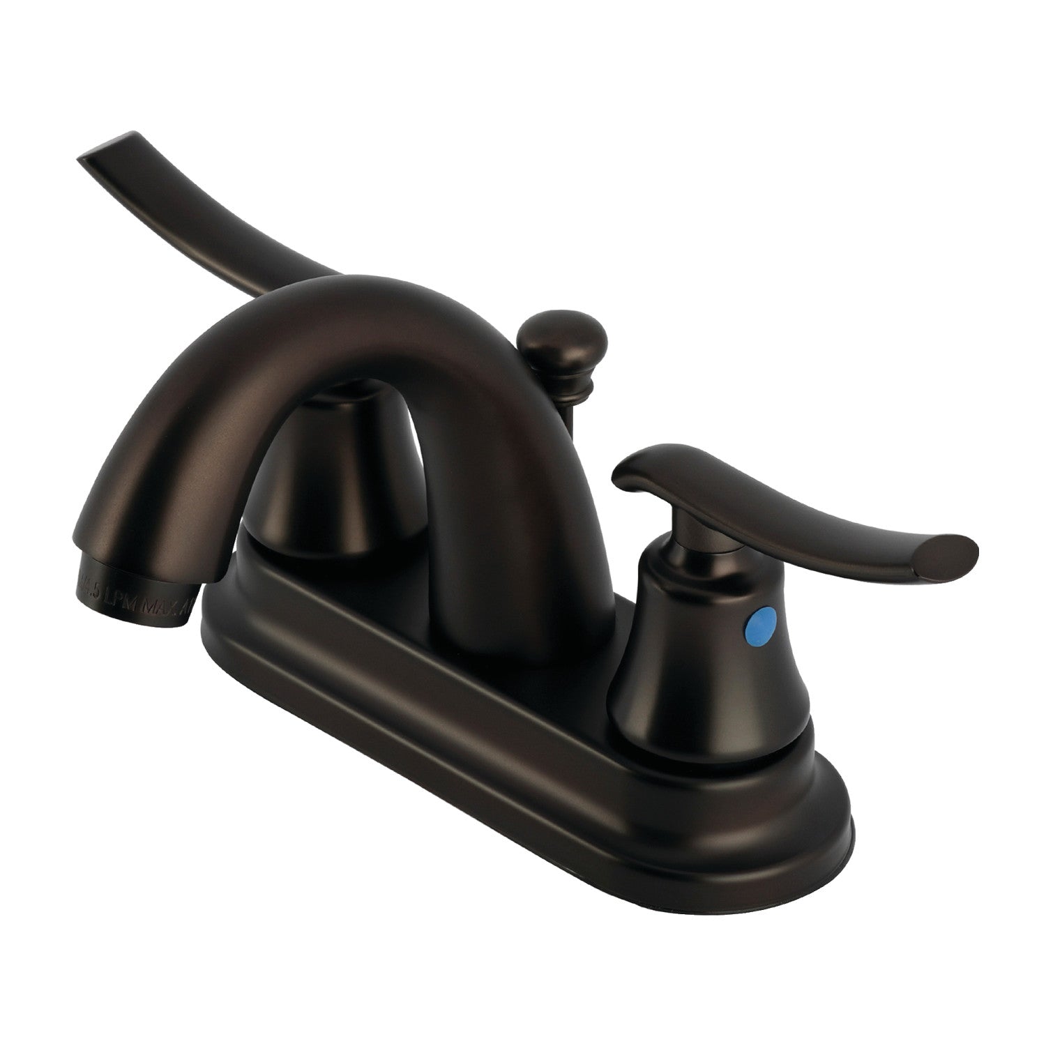 Kingston Jamestown FB5615JL Double-Handle 3 trous montage sur plage 4-Inch Centerset Robinet de salle de bains avec drain à tirette, bronze frotté à l'huile