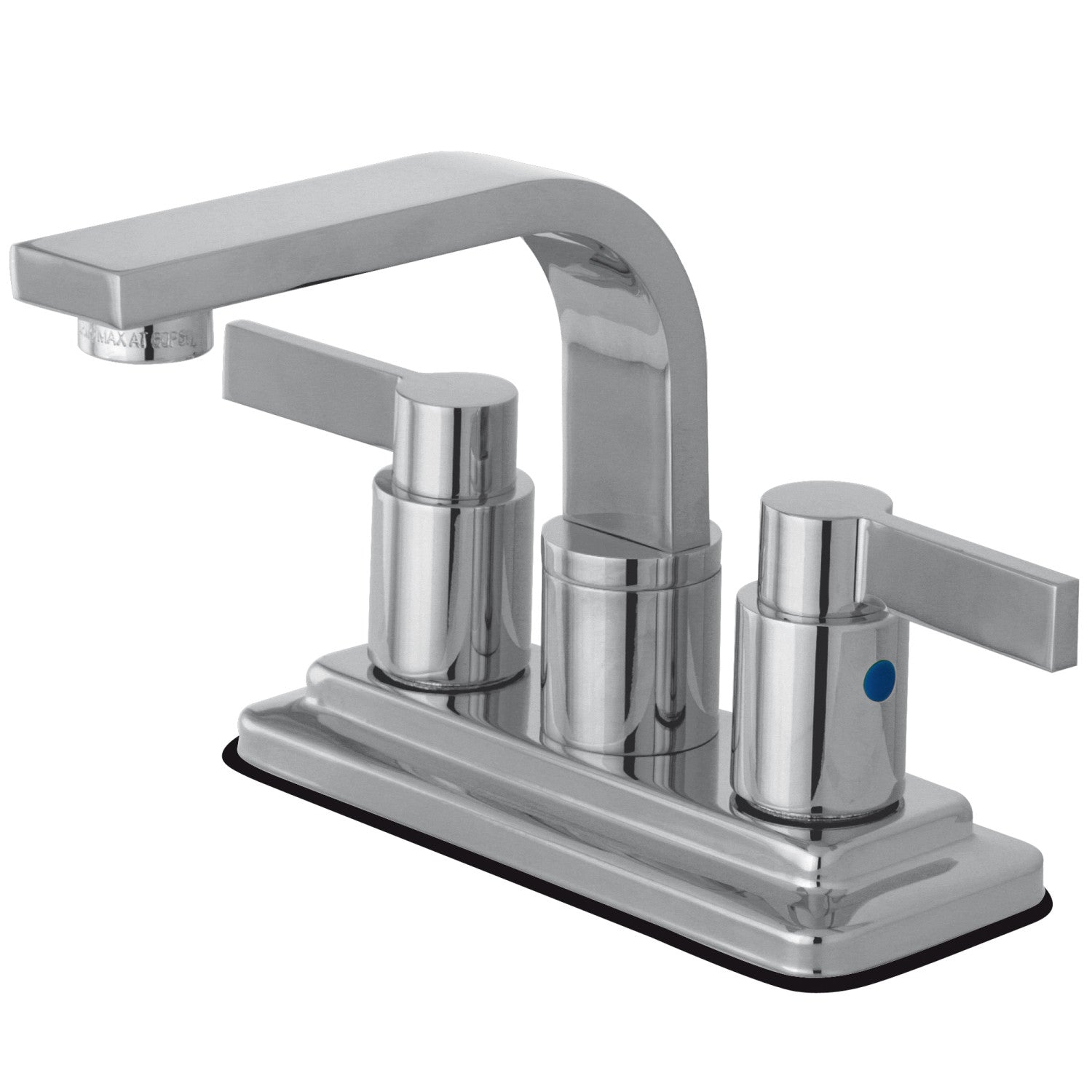 Kingston Sona KB8461NDL - NuvoFusion Double-Handle 3 trous montage sur plage 4-Inch Centerset Robinet de salle de bains avec Push-Up à tirette, Chrome poli