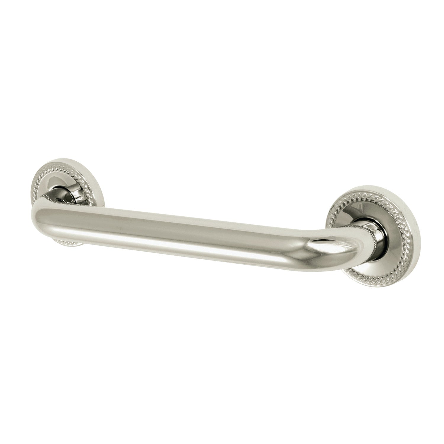 Kingston Heirloom DR814126 - Laurel 12-Inch x 1-1/4-Inch O.D. Brass ADA Grab Bar, Polished Nickel