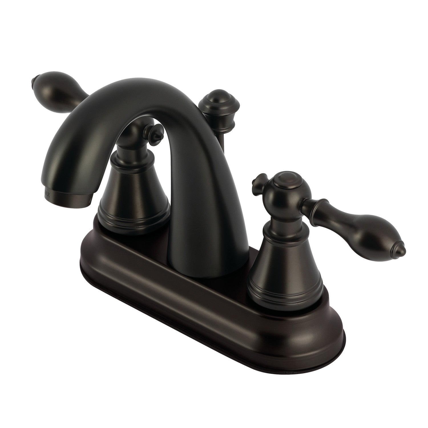 Kingston English Classic FSY7615AL Double-Handle 3 trous montage sur plage 4-Inch Centerset Robinet de salle de bains avec drain à tirette, bronze frotté à l'huile