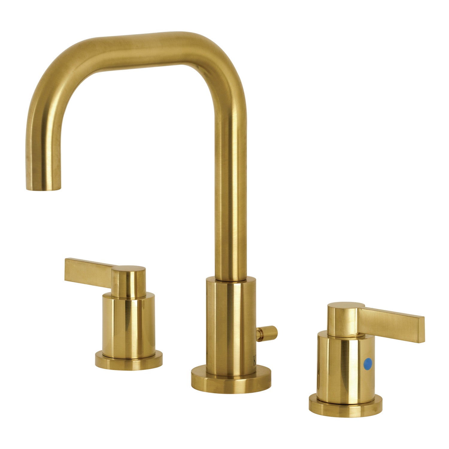 Kingston Sona FSC8933NDL - NuvoFusion Robinet de salle de bain à deux poignées 3 trous Robinet de salle de bain à montage étendu avec à tirette en laiton, laiton brossé