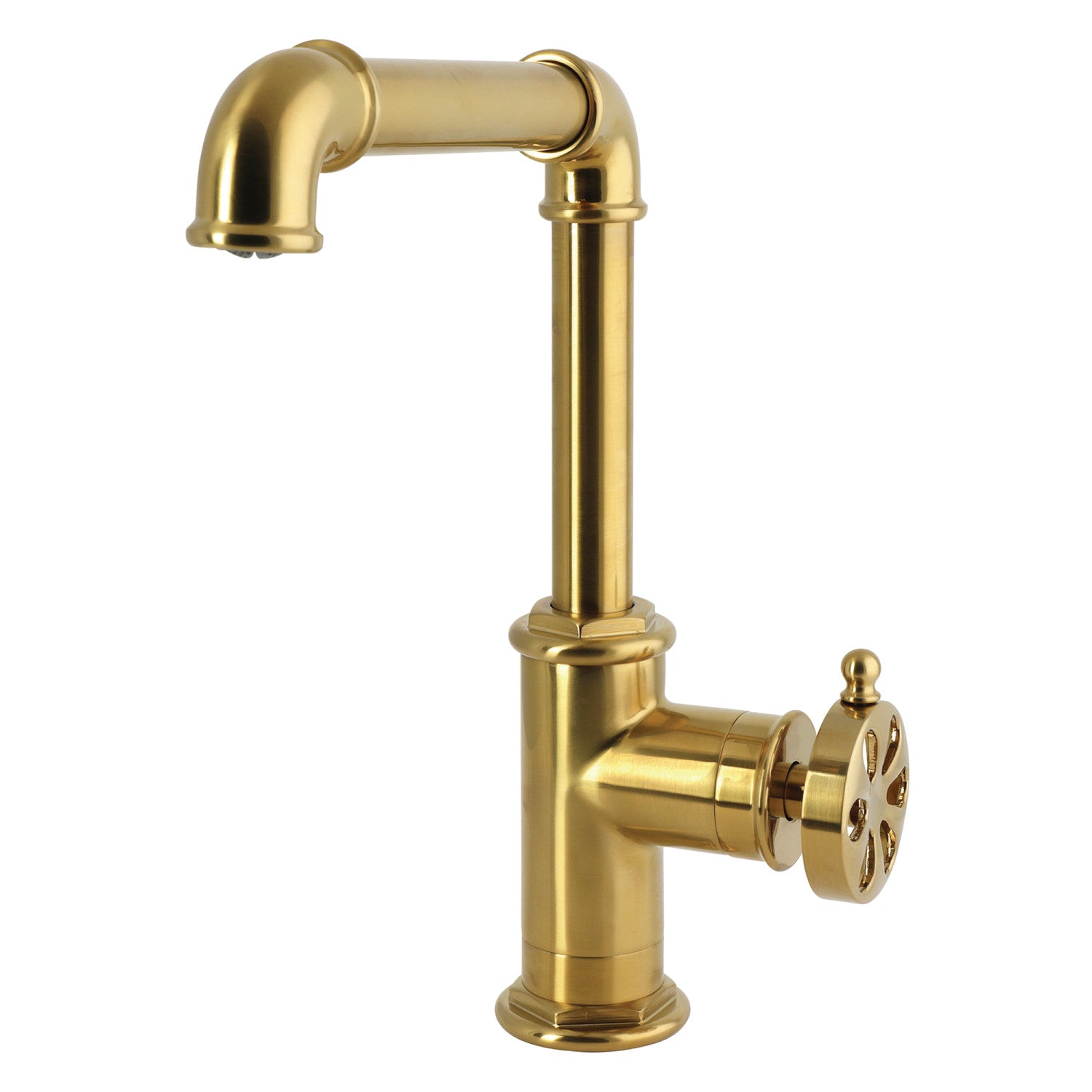 Kingston Belknap LS6203RX Robinet de cuisine à une poignée 1 trou, laiton brossé