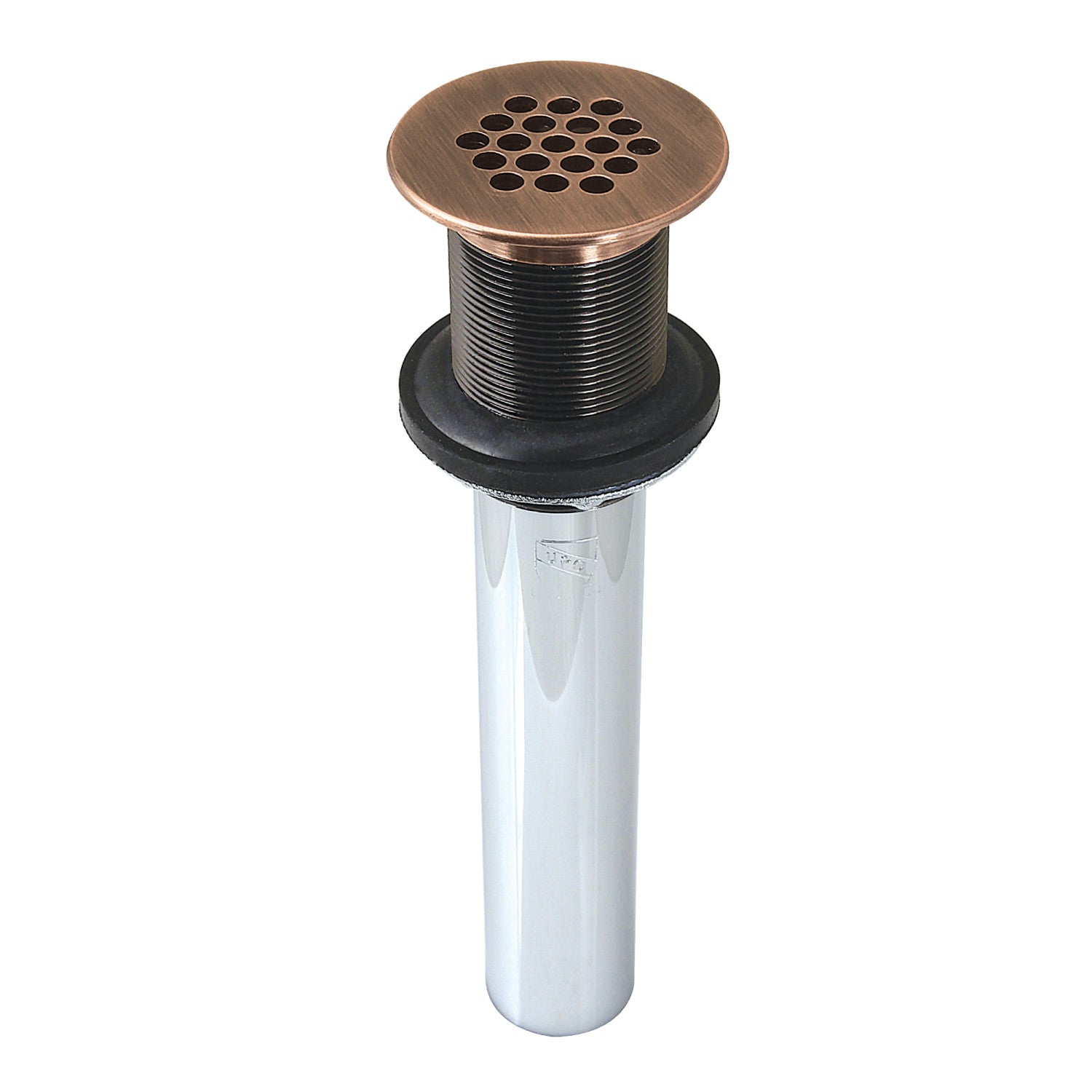 Kingston Trimscape KB400AC Brass Grid Bathroom Sink Drain without Overflow, 17 Gauge, Antique Copper