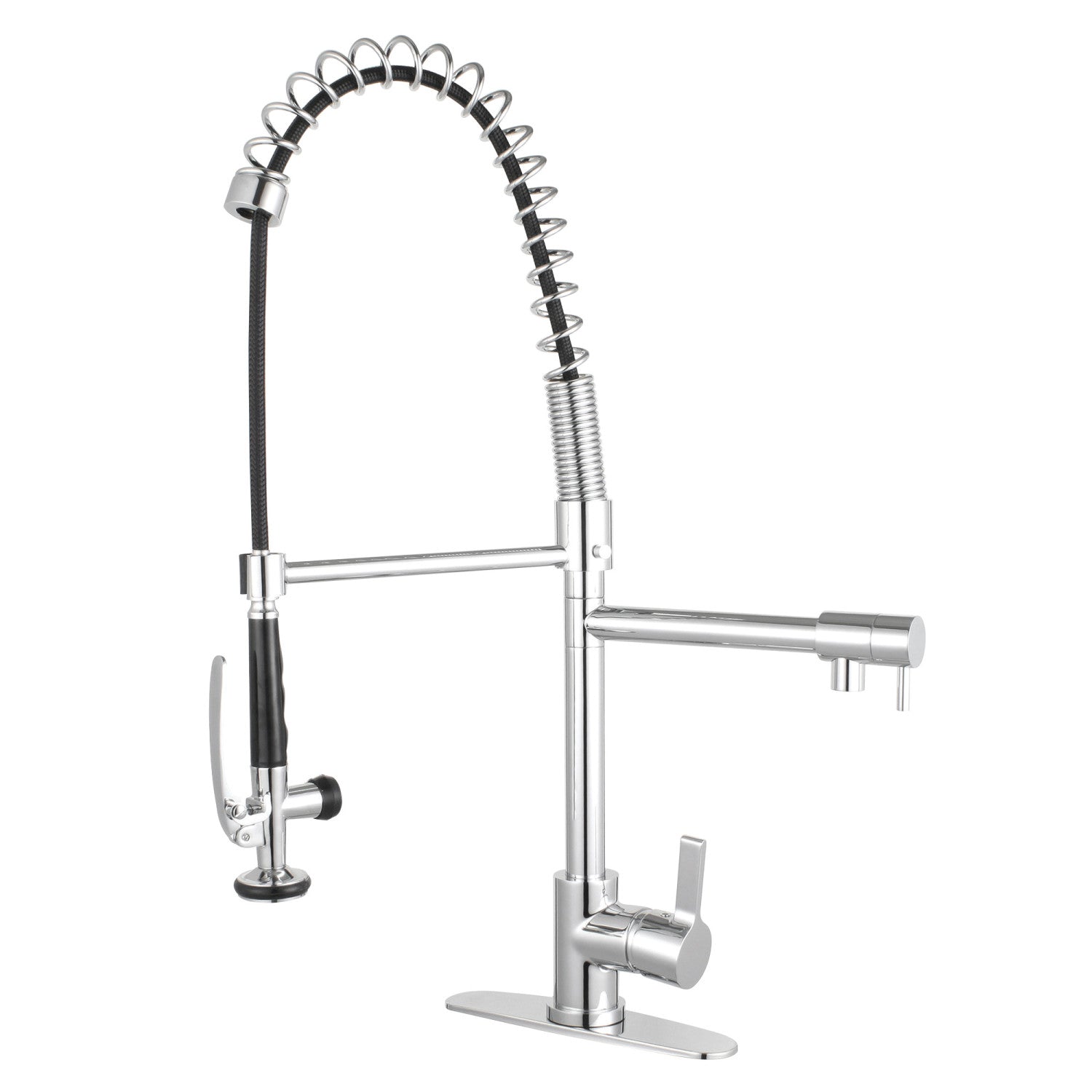 Kingston Sona LS8501CTL - Robinet de cuisine pré-rinçage à une poignée Continental 1 trou, chrome poli