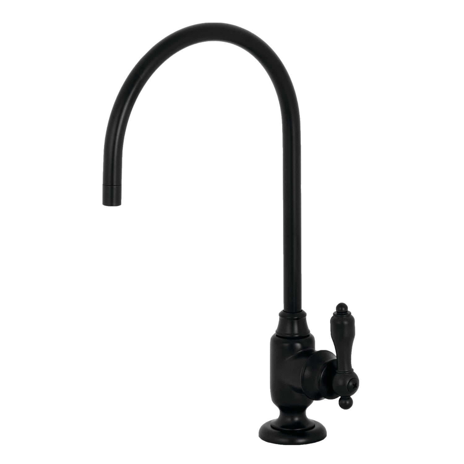 Kingston Heirloom KS5190TAL - Robinet de filtration d'eau à une poignée Tudor 1 trou, noir mat