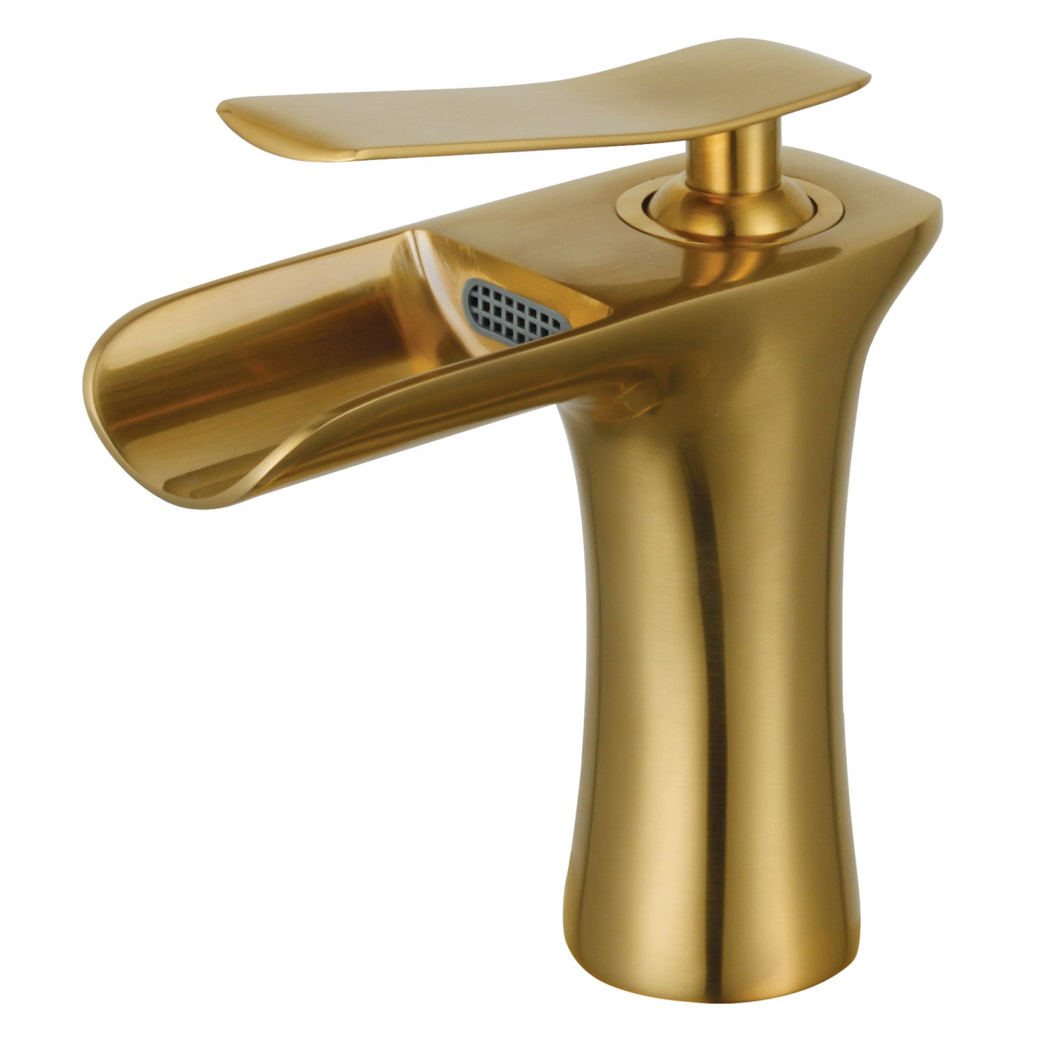 Kingston Sona LS8423QLL - Robinet de salle de bain à une poignée exécutif 1 trou avec bonde à tirette, laiton brossé