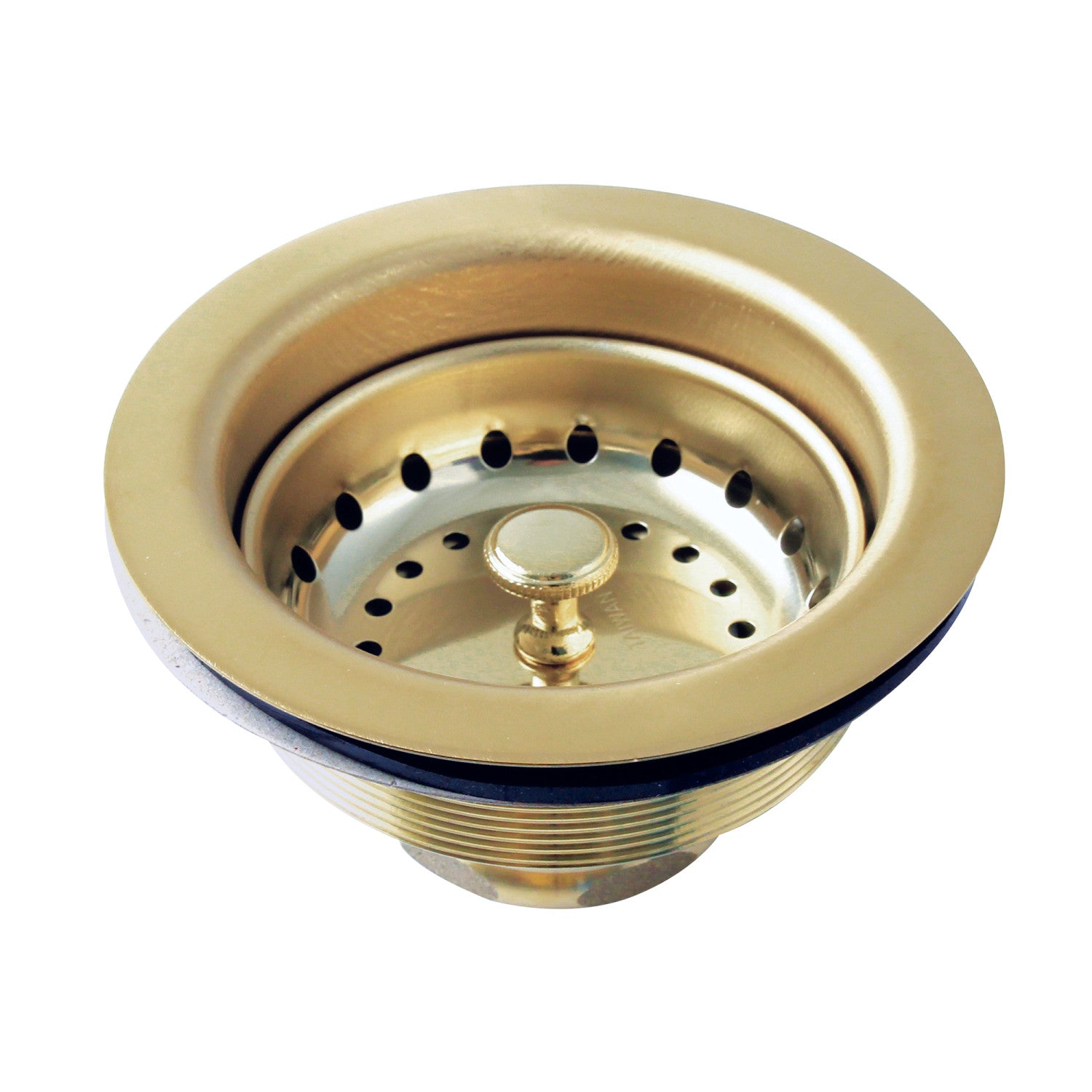 Kingston Fresno K121BPB 3-1/2 Inch Kitchen Sink Basket Strainer Only, Polished Brass