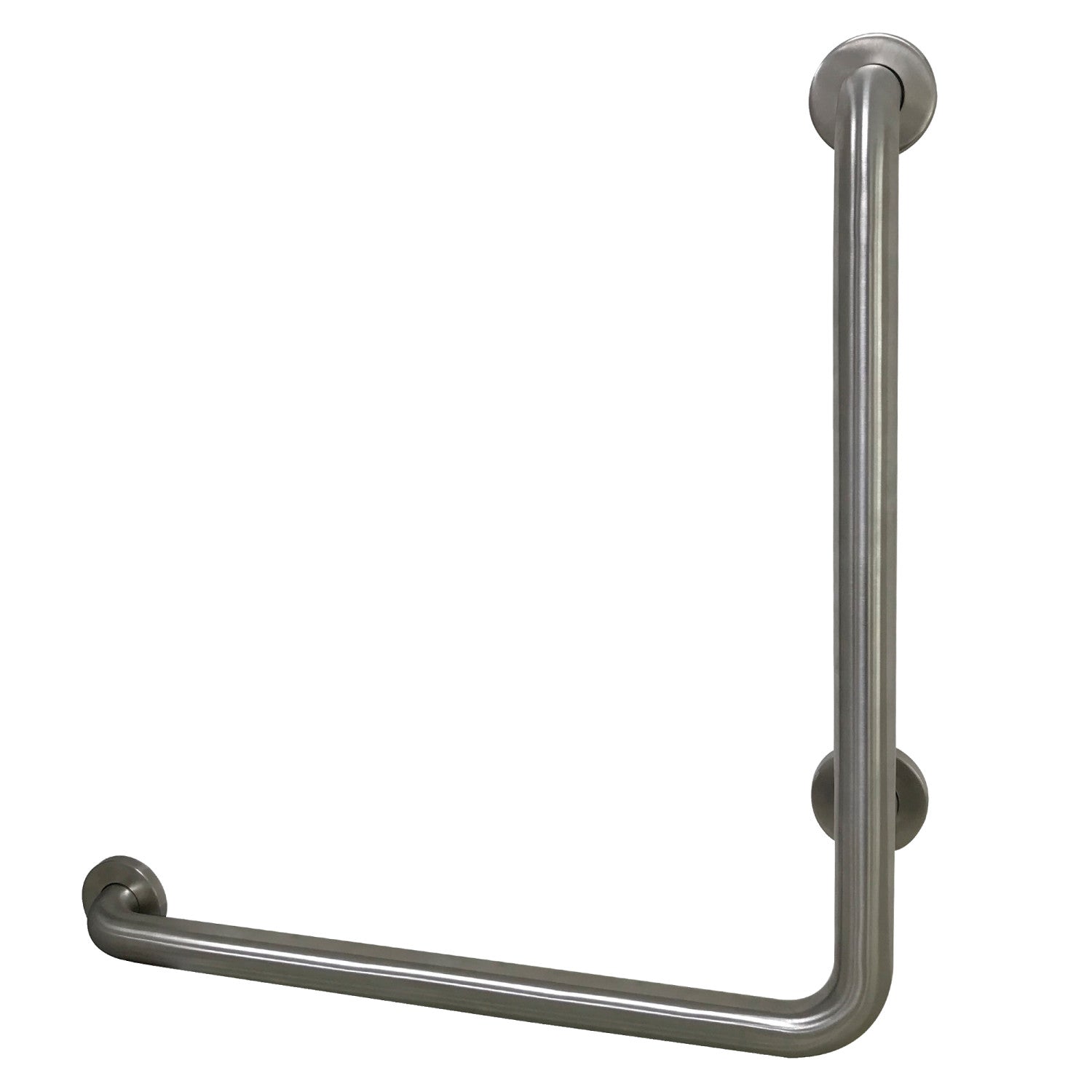 Kingston Tulare GBL1224CSL8 - Made To Match 24-Inch x 24-Inch L-Shaped Stainless Steel ADA Grab Bar - Left Hand, Brushed Nickel