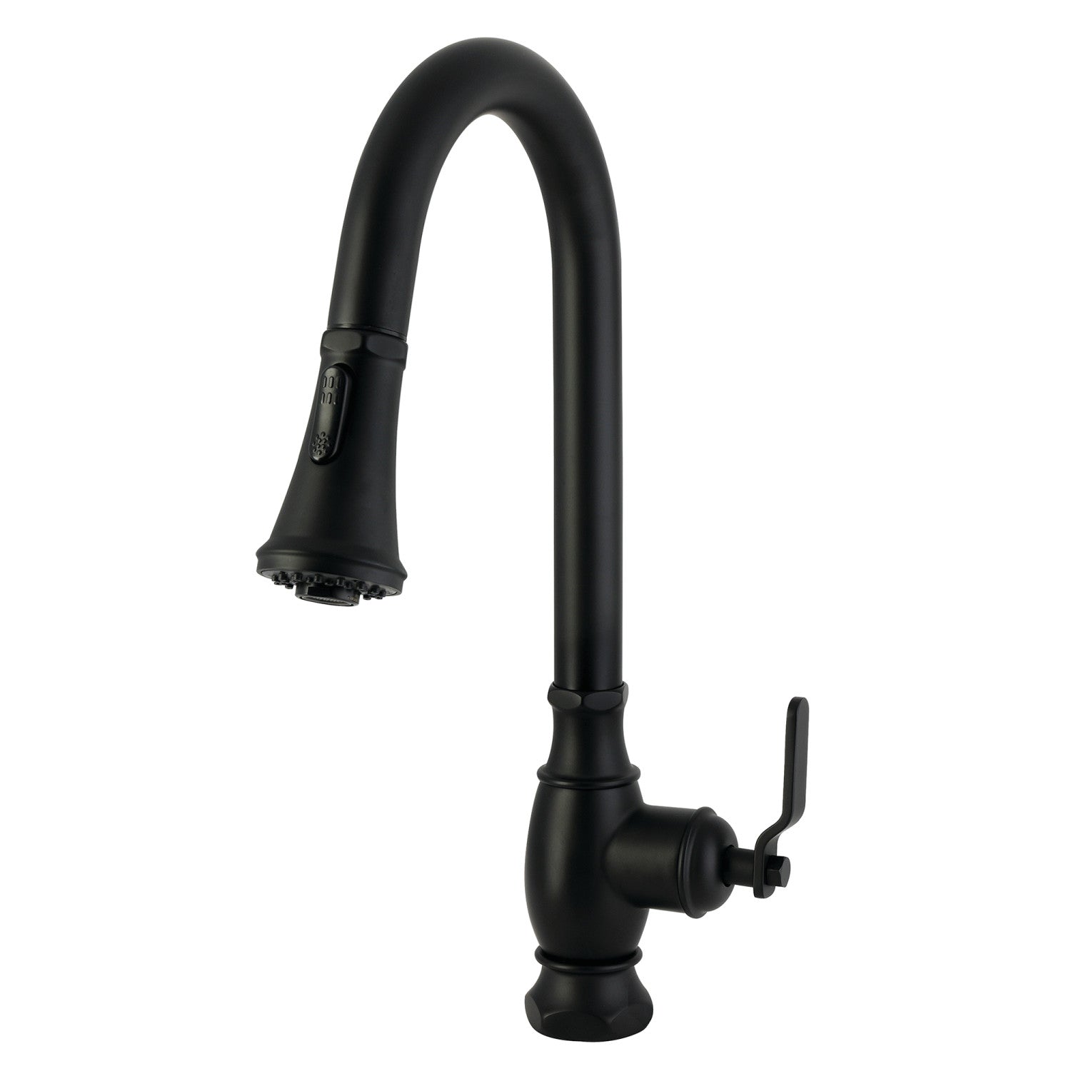 Kingston Whitaker LS8690KL Robinet de cuisine à une poignée, noir mat