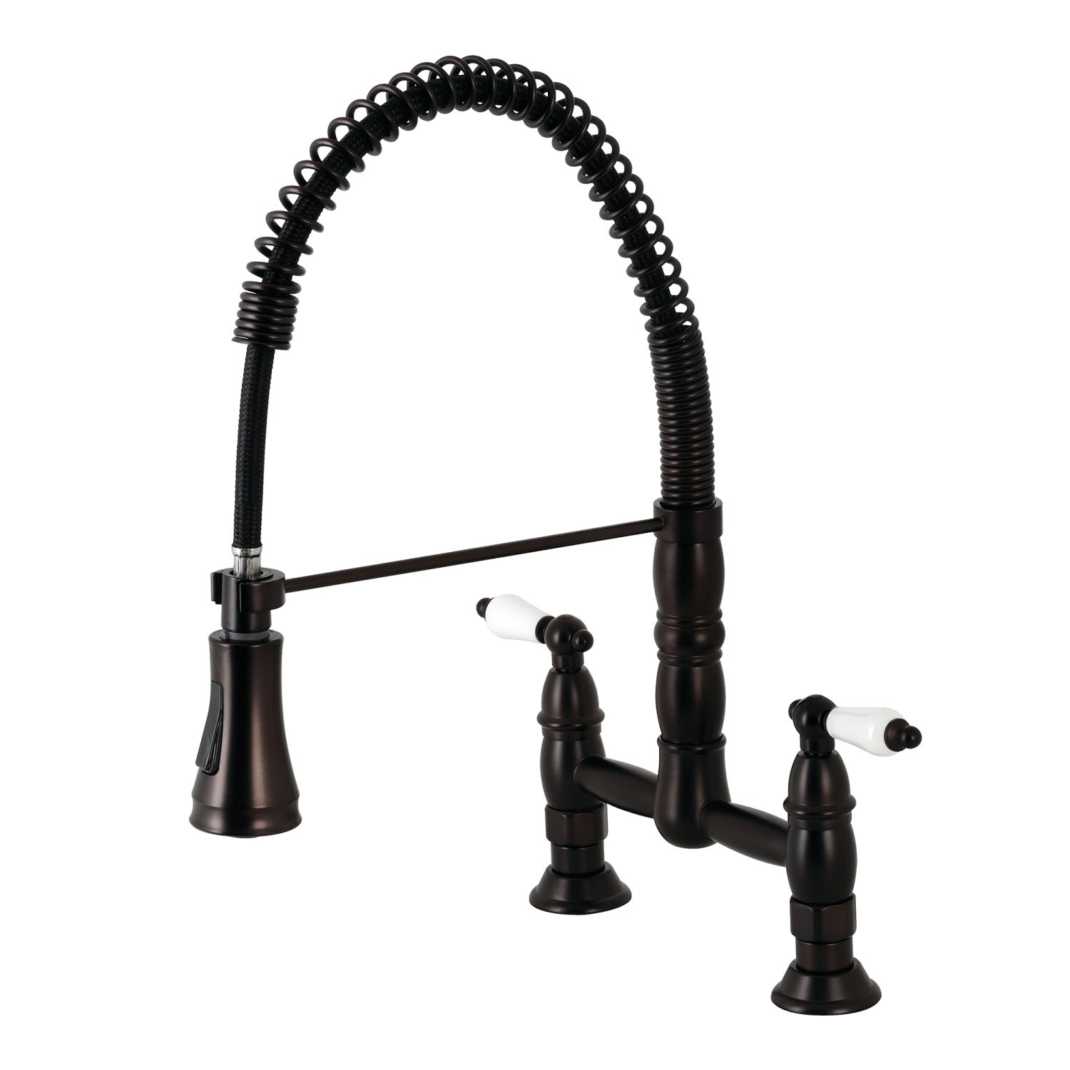 Kingston Tulare GS1275PL - Robinet de cuisine à double poignée Heritage 2 trous