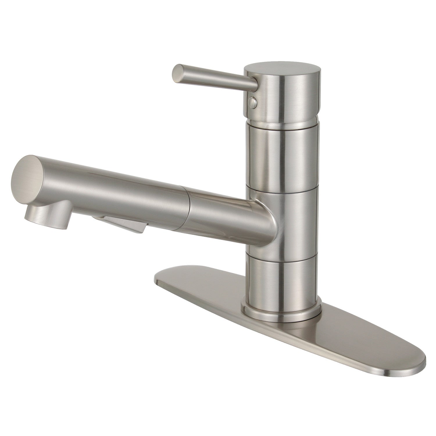 Kingston Sona LS8408DL - Concord Robinet de cuisine à une poignée 1 trou pour grenadier, Nickel brossé