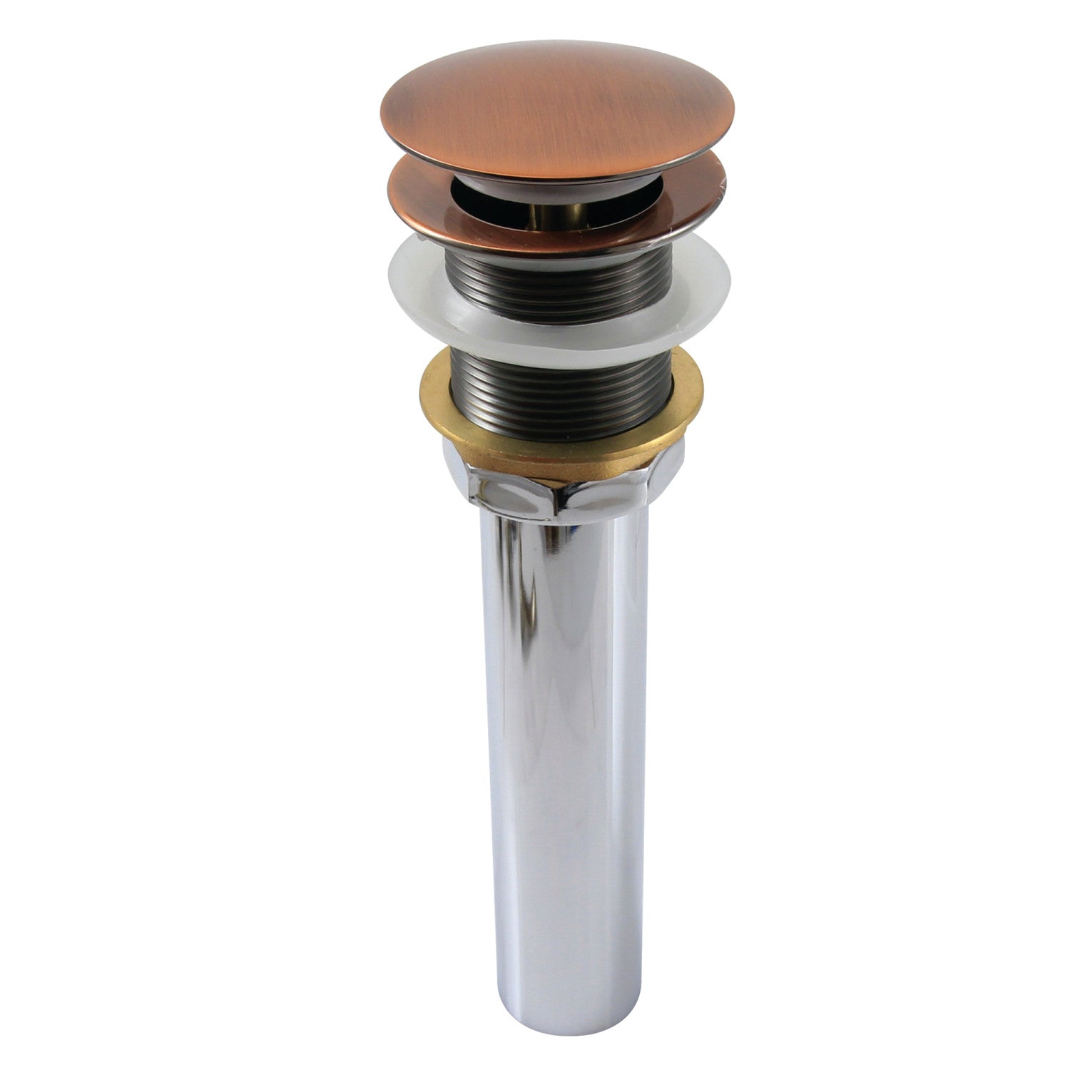 Kingston Sona GCL112AC - Trimscape Brass Pop Up Drain for Cast Iron Utility Sink, Antique Copper