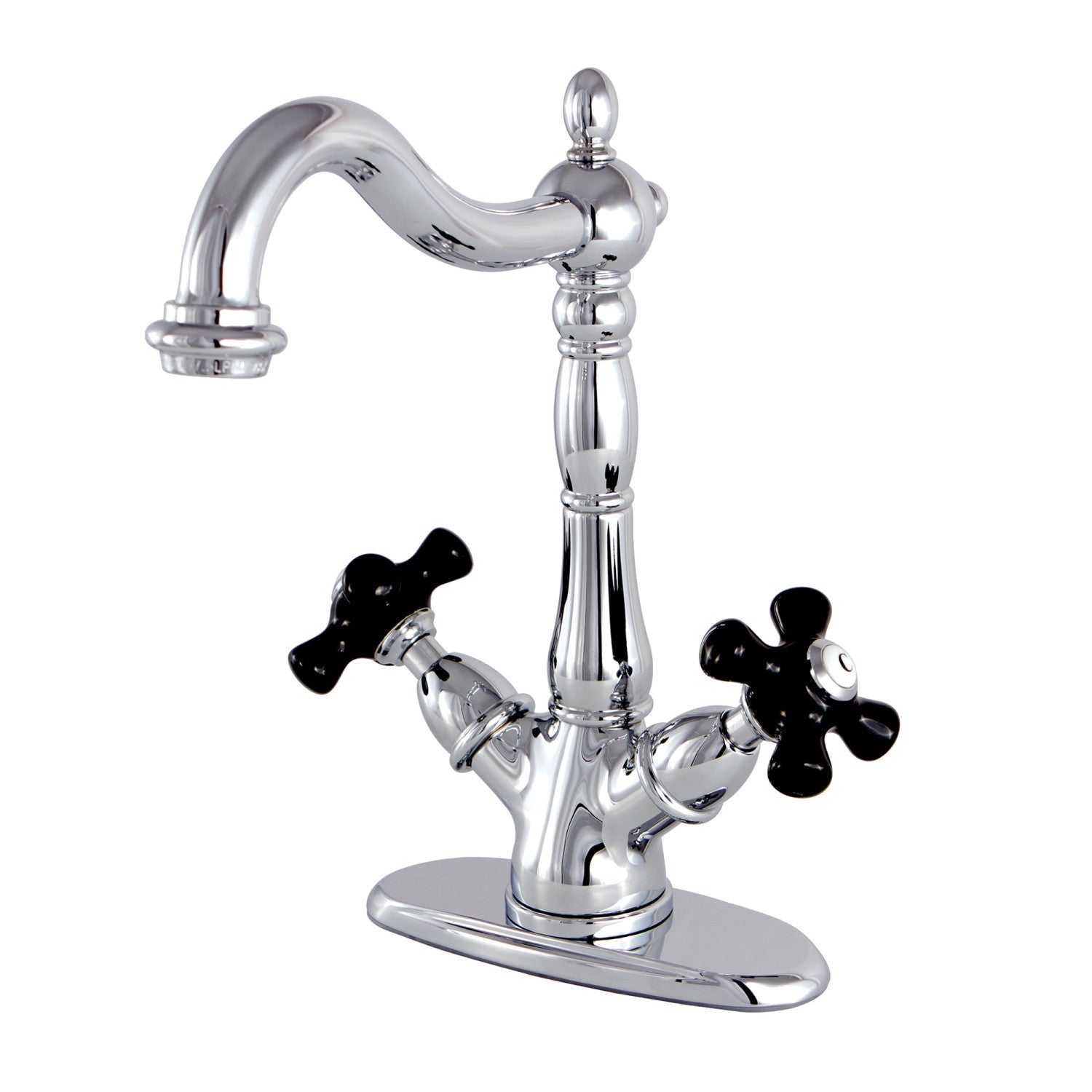 Kingston Heirloom KS1491PKX - Duchesse à deux poignées 1-or-3 Trou montage sur plage Robinet de navire, Chrome poli