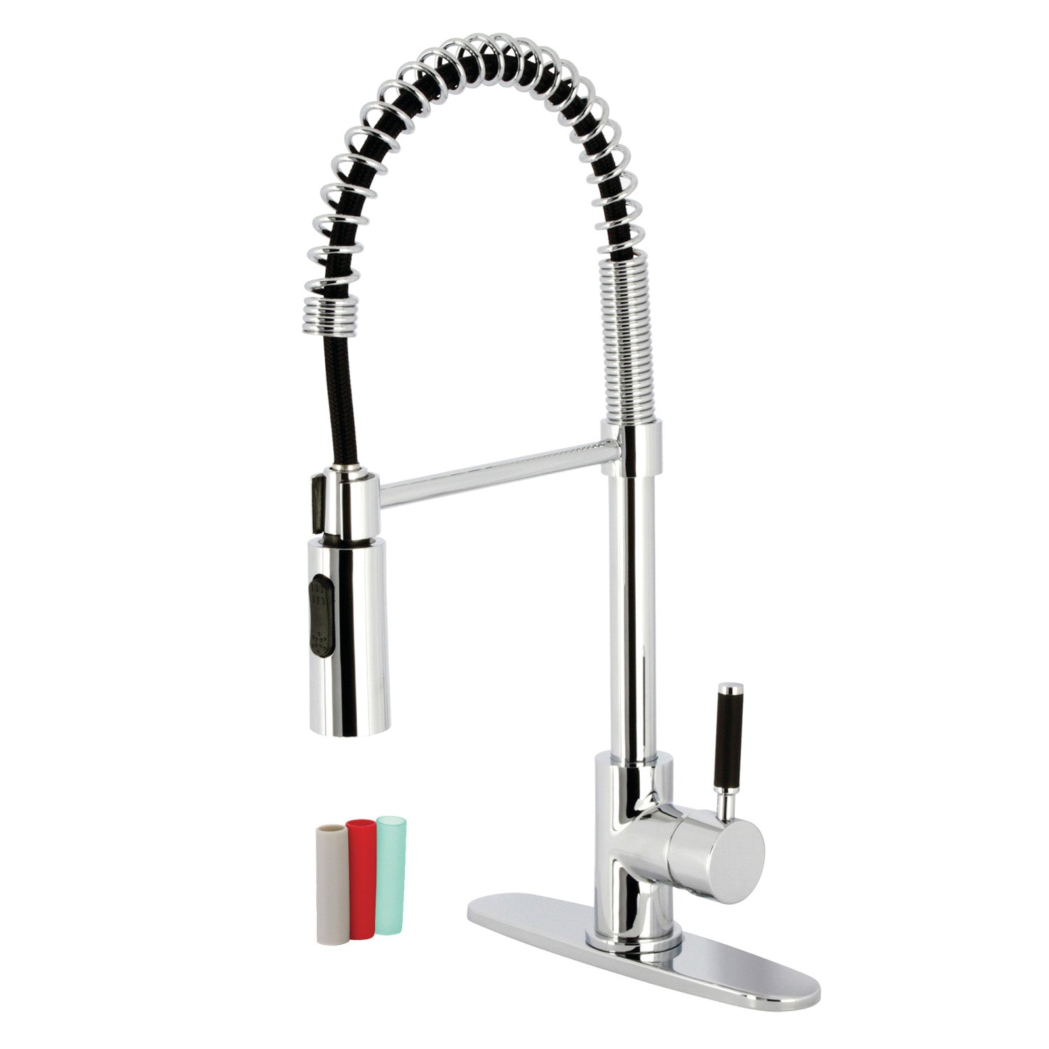 Kingston Sona LS8771DKL - Robinet de cuisine pré-rinçage Kaiser 1 trou, chrome poli