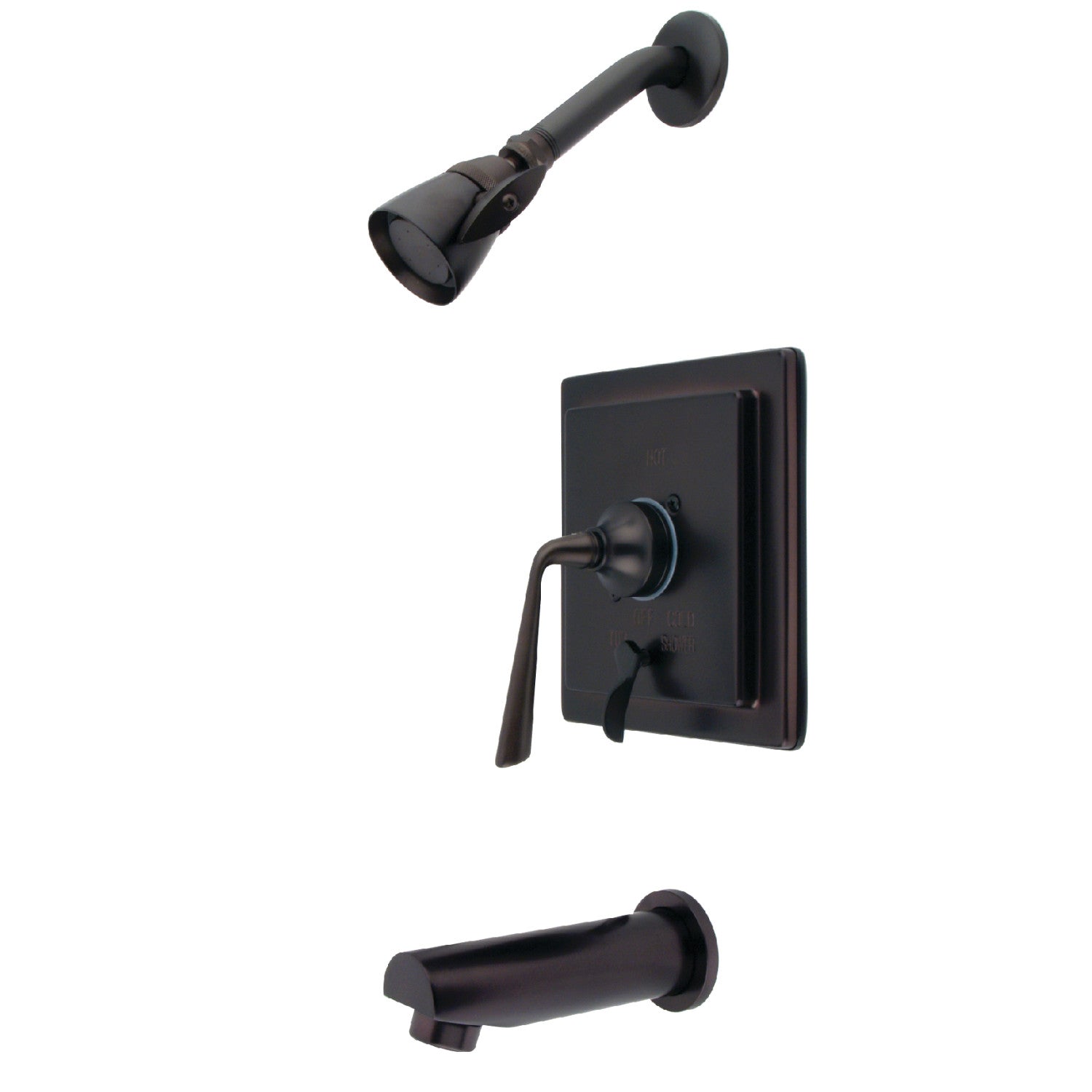 Kingston Sona KB86550ZL - Robinet de baignoire et de douche équilibré à une poignée Silver Sage, bronze huilé