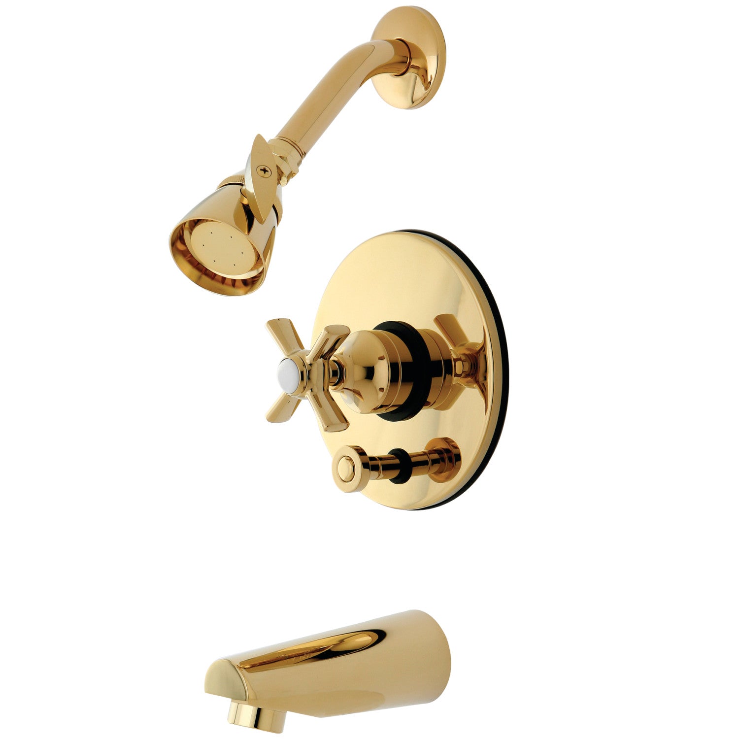 Kingston Millennium KB86920ZX Robinet de baignoire et de douche à pression équilibrée à une poignée, laiton poli