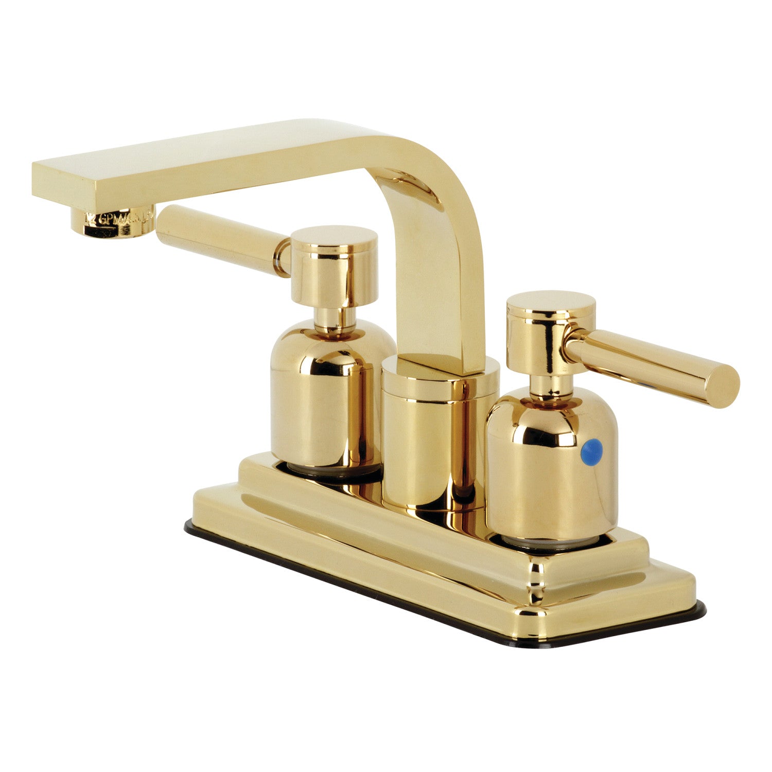 Kingston Sona KB8462DL - Concord Double-Handle 3 trous montage sur plage 4-Inch Centerset Robinet de salle de bains avec Push-Up à tirette, laiton poli