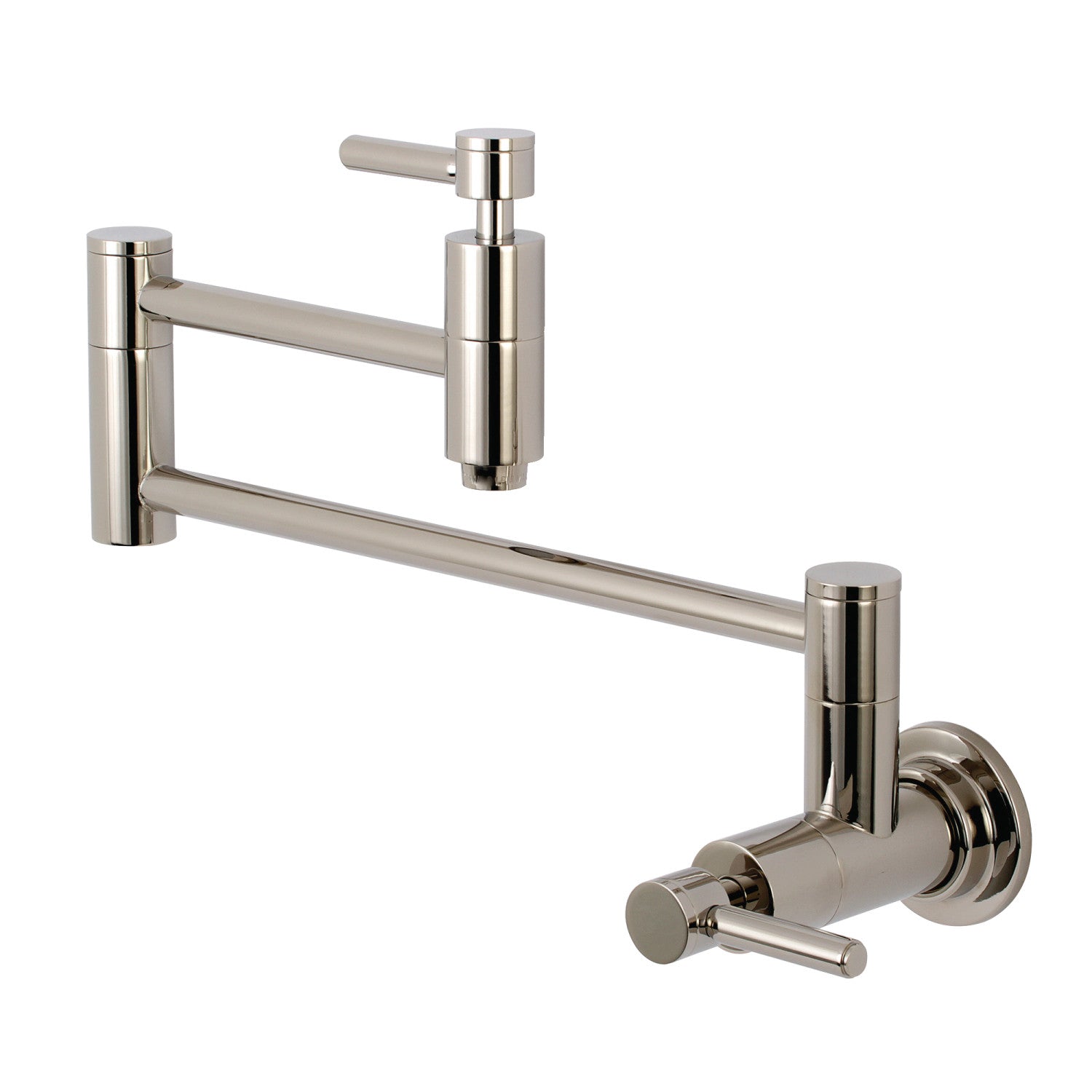 Kingston Sona KS8106DL - Concord 1 trou Robinet de remplissage de pot de montage mural, nickel poli