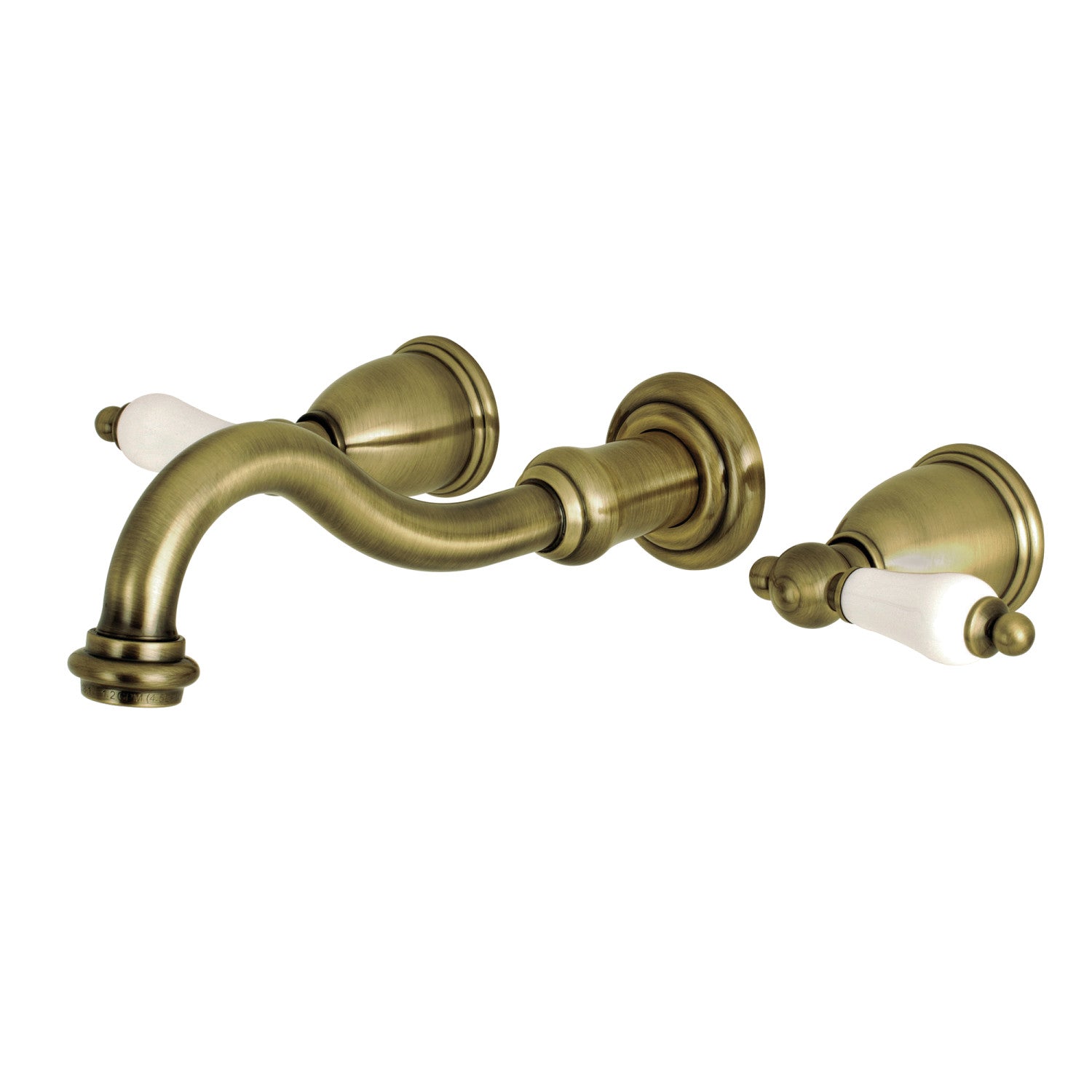 Kingston Heirloom KS3123PL - Robinet de salle de bains à double poignée vintage 3 trous, laiton antique
