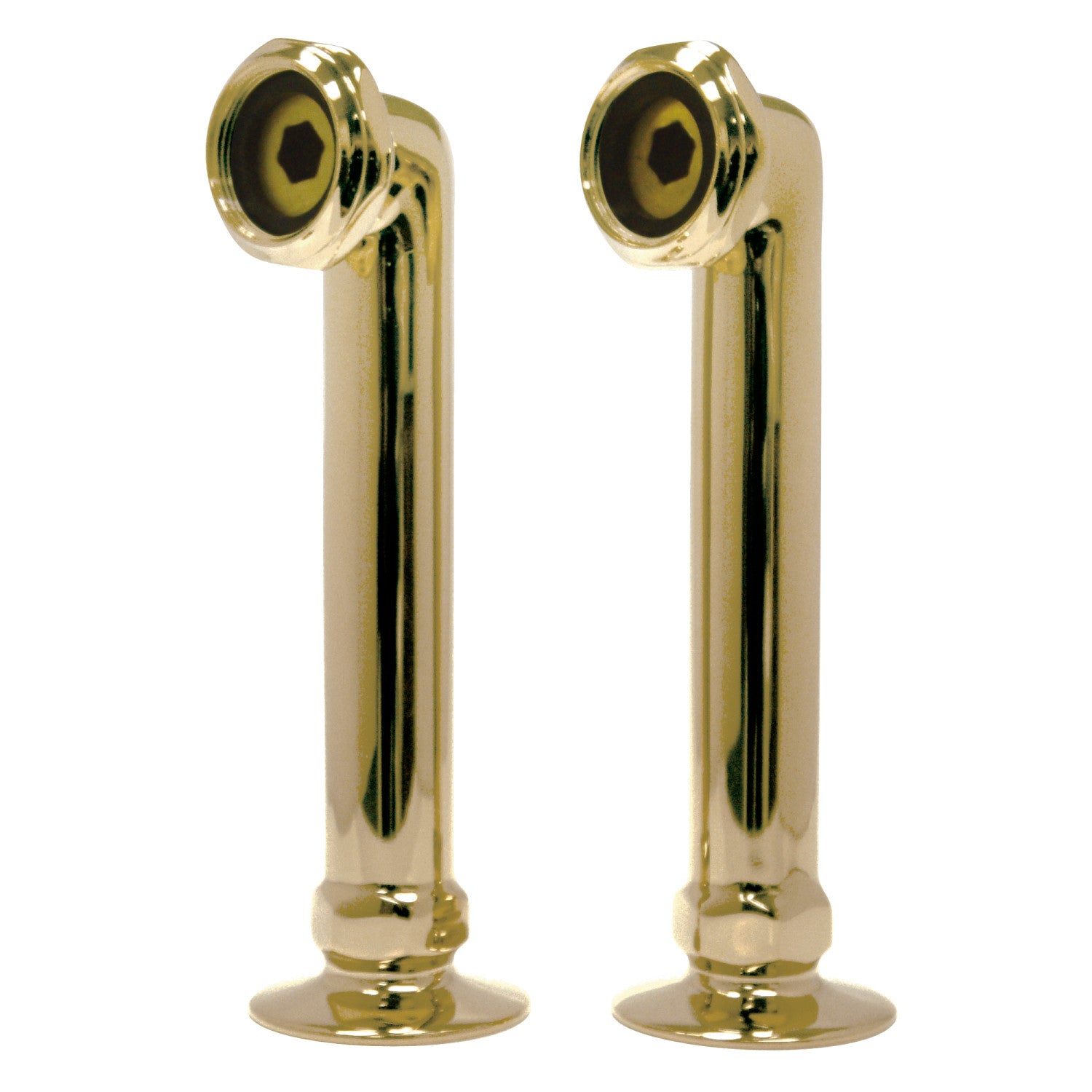 Kingston Aqua Vintage AE6RS2 6-Inch Deck Mount Tub Faucet Riser, Polished Brass