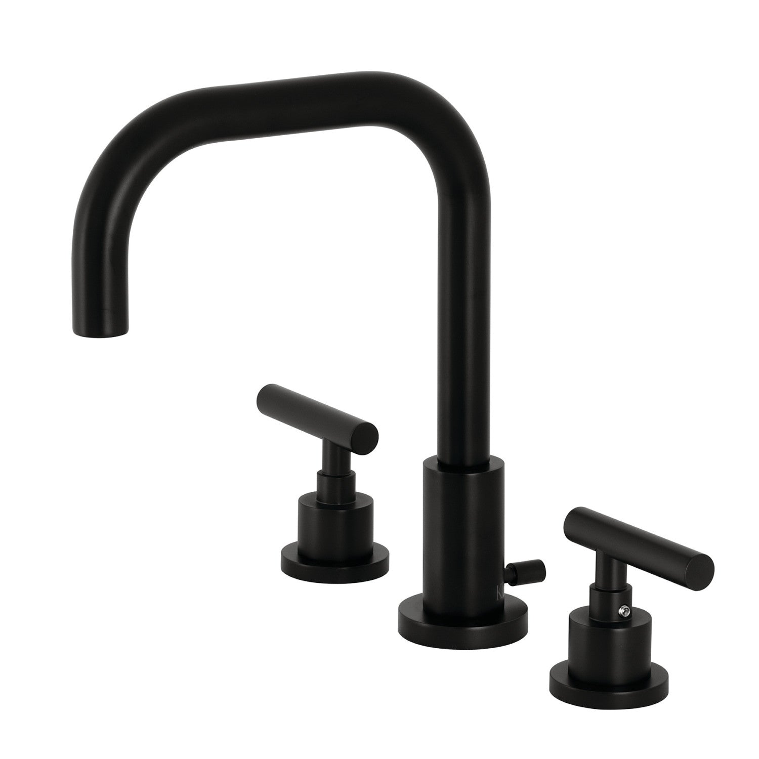 Kingston Sona FSC8930CML - Robinet de salle de bain à deux poignées 3 trous pour montage en pont avec ouverture en laiton, noir mat