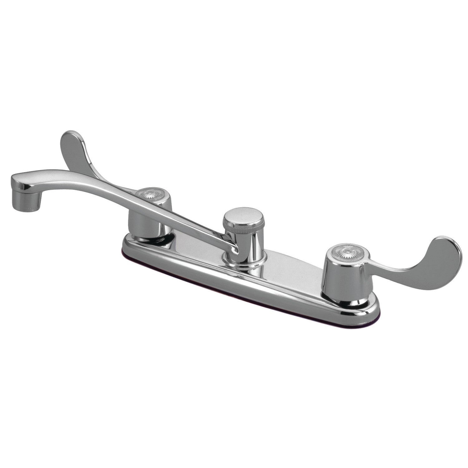 Kingston Magellan KB291 Robinet de cuisine central à deux poignées 2 trous 8, chrome poli